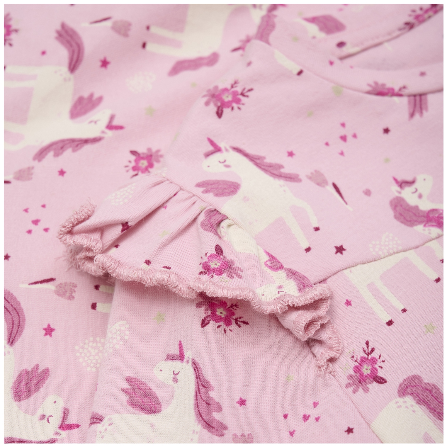 Minymo Girl Pyjama langarm Einhorn mauve