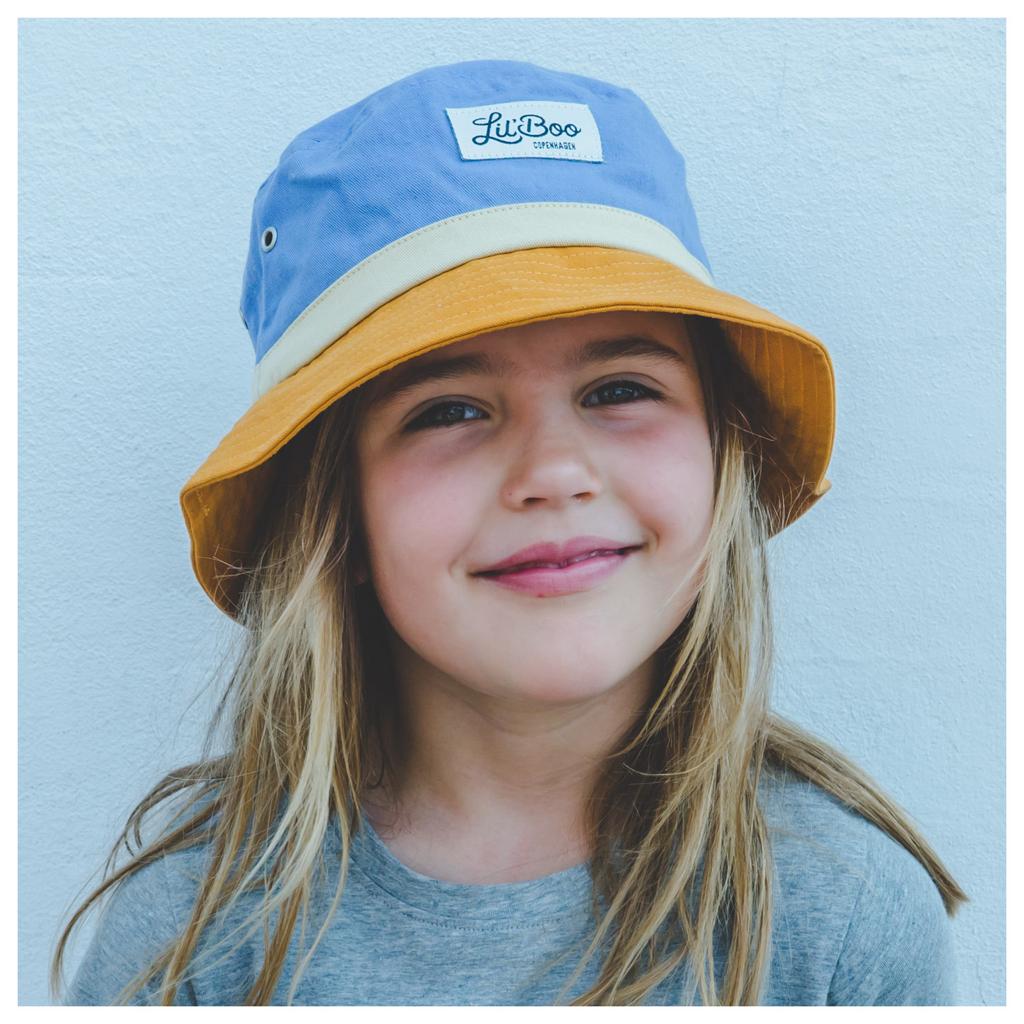 Lil´Boo Block Bucket Hat Caramel/Dusty Blue 2-6 J. (50-53 CM)