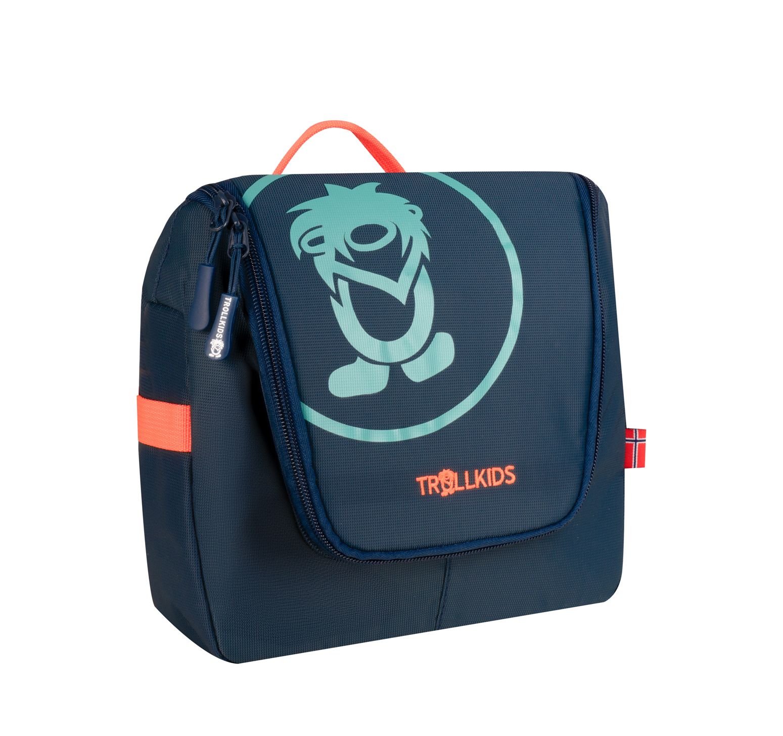 Trollkids Wash bag navy/glow orange