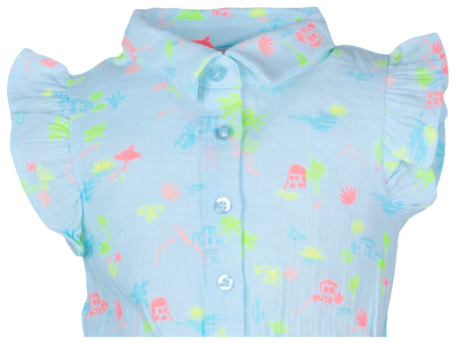 Someone Kleid Kurzarm Beach Soft Blue