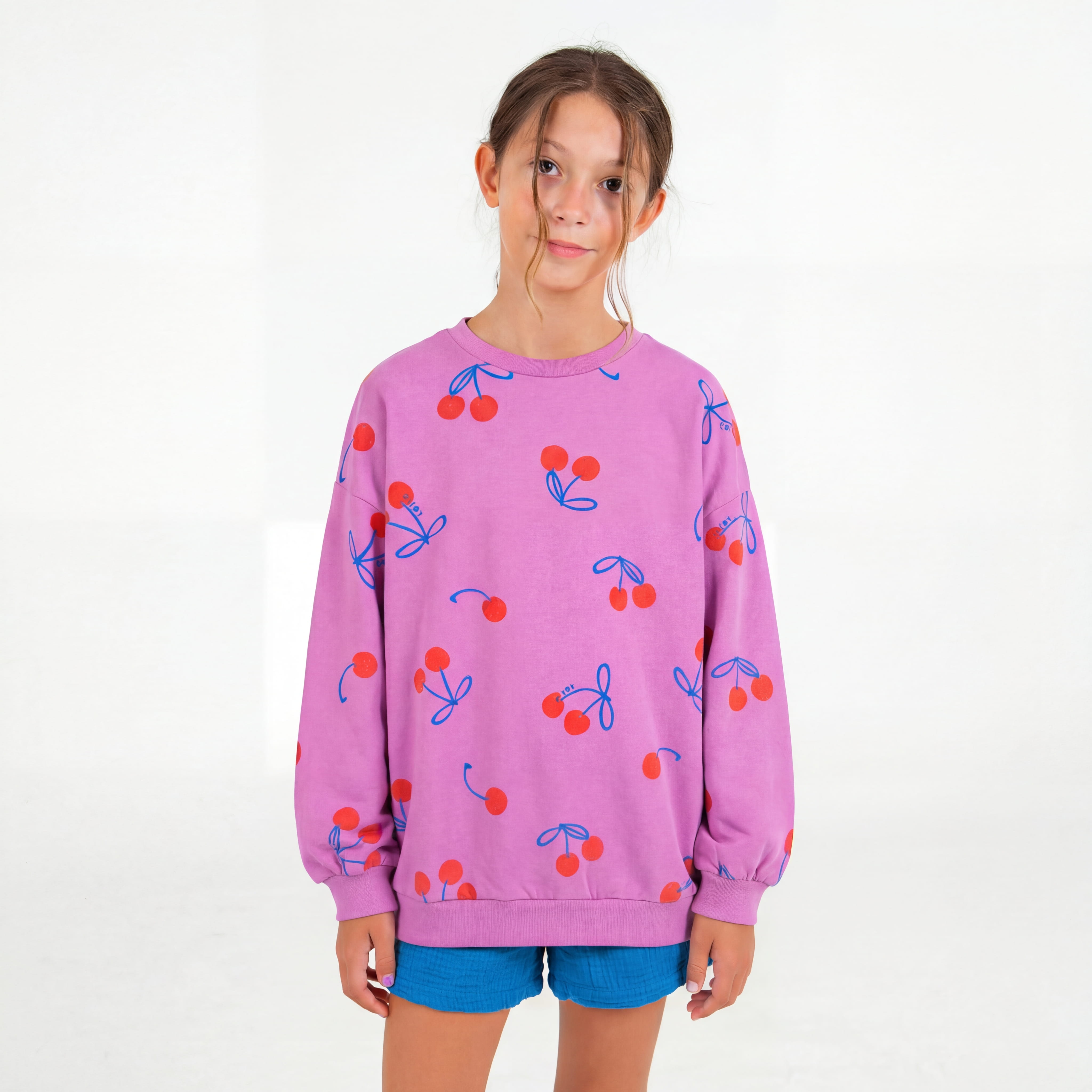 Lötiekids Sweatshirt Cherries Allover Magenta