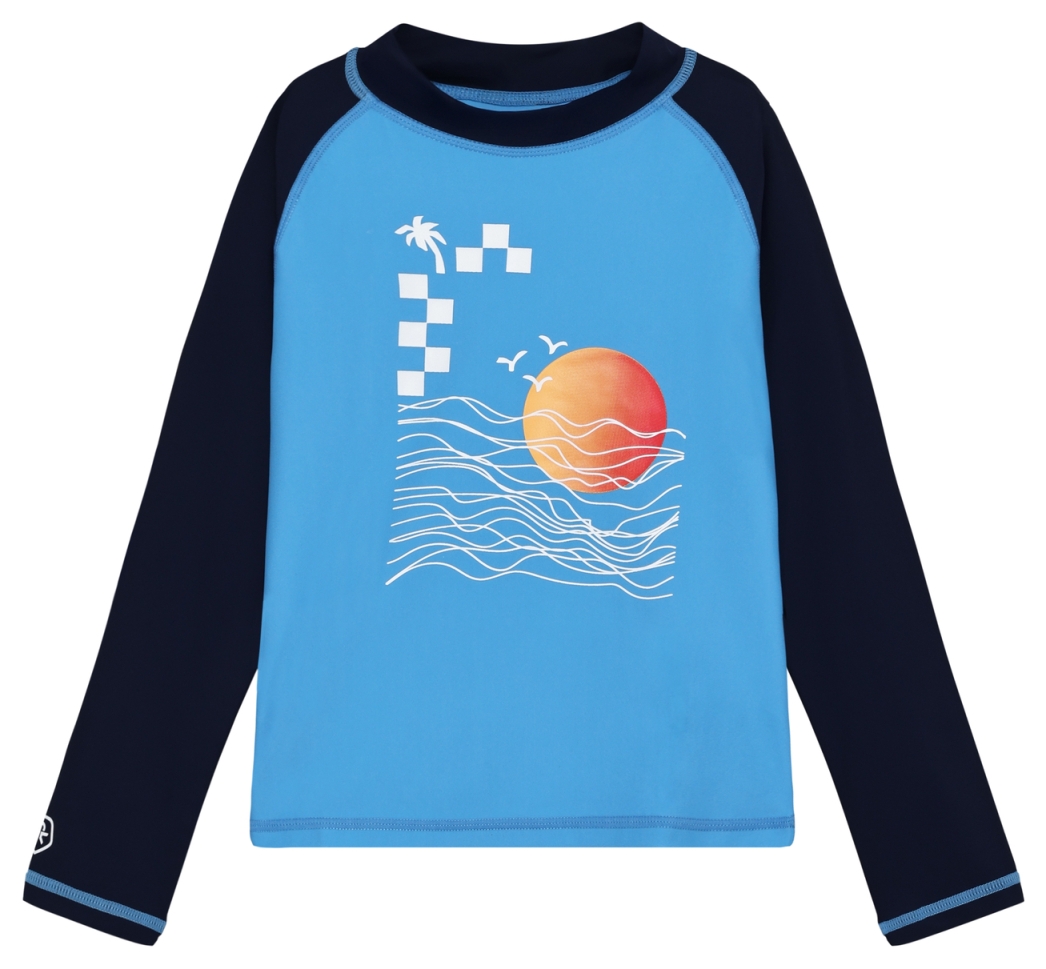 Color Kids Badeshirt langarm UPF 60+ azure