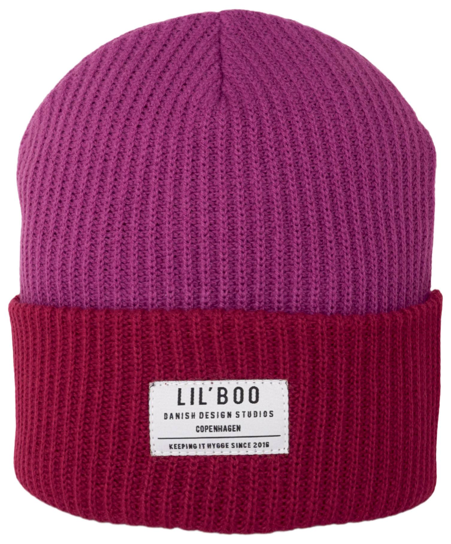 Lil’ Boo Block Hygge Beanie - Berry/Dark Magenta