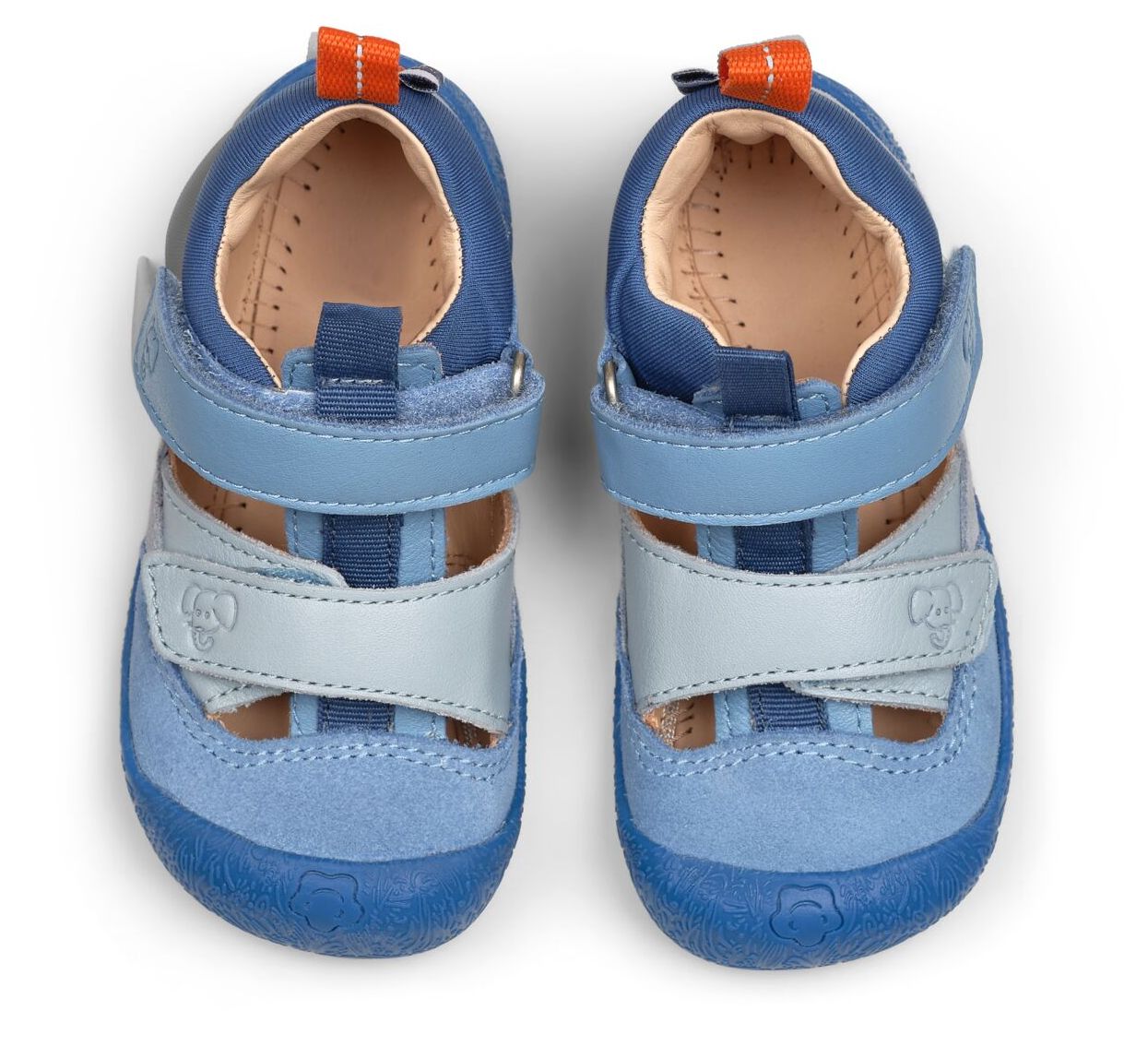 Affenzahn Lauflerner Sandale Leder Freely Elefant Blau