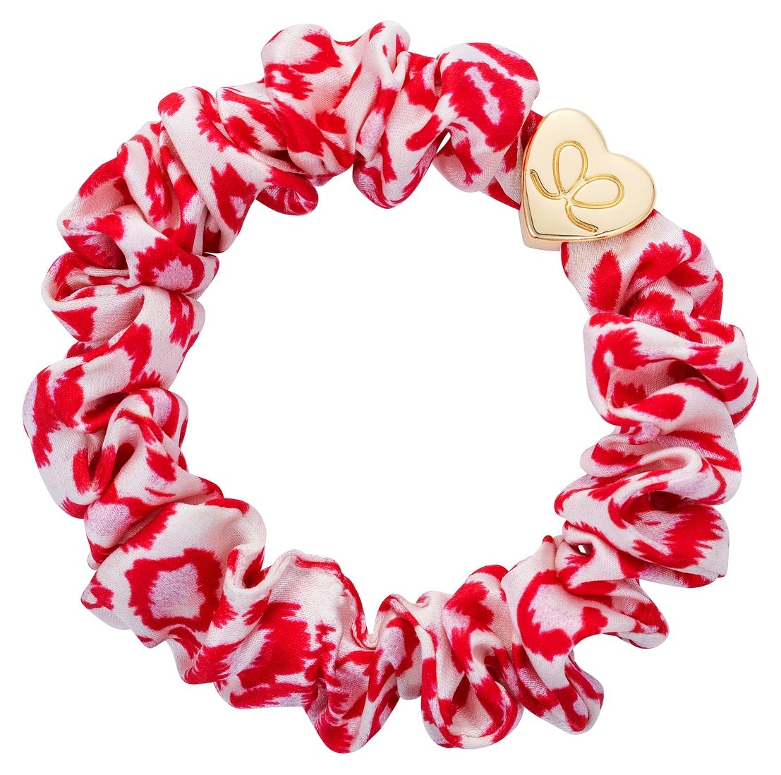 byEloise Haargummi Scrunchie Silk Red Leopard