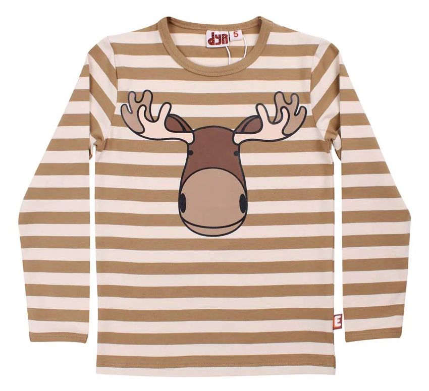 DYR Shirt Dyrroar Elg AOP/STRIB Beige