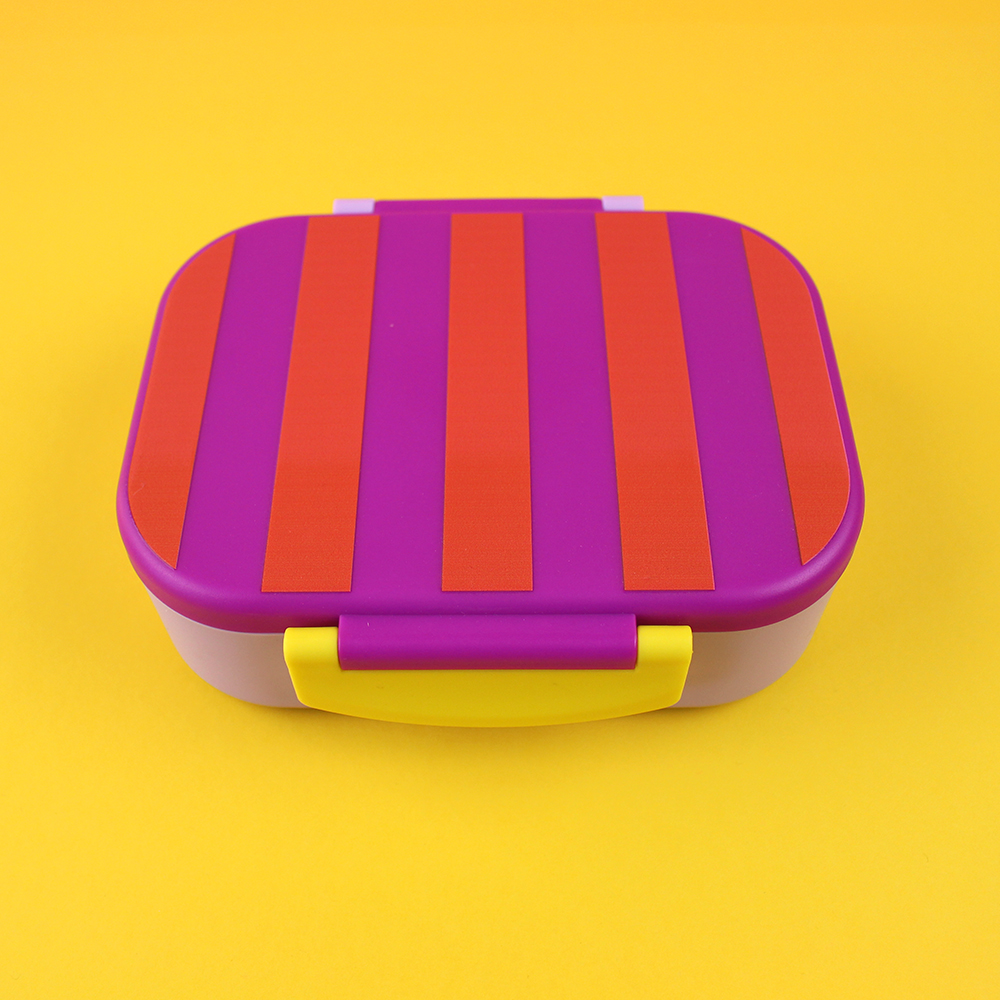 Ava & Yves Lunchbox Stripes violett/rot-flieder