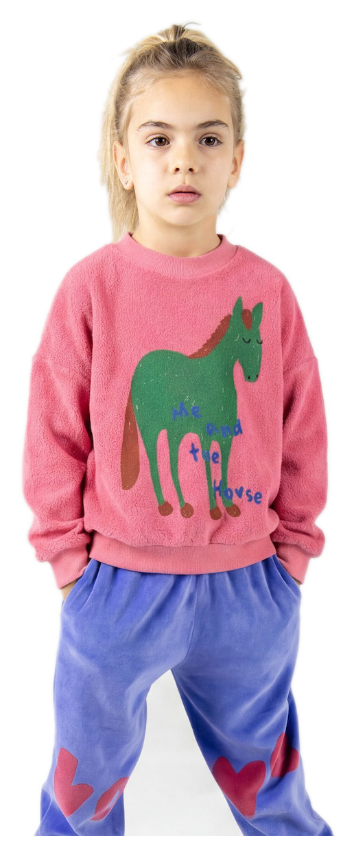 Lötiekids Teddy-Sweatshirt Me & the Horse pink