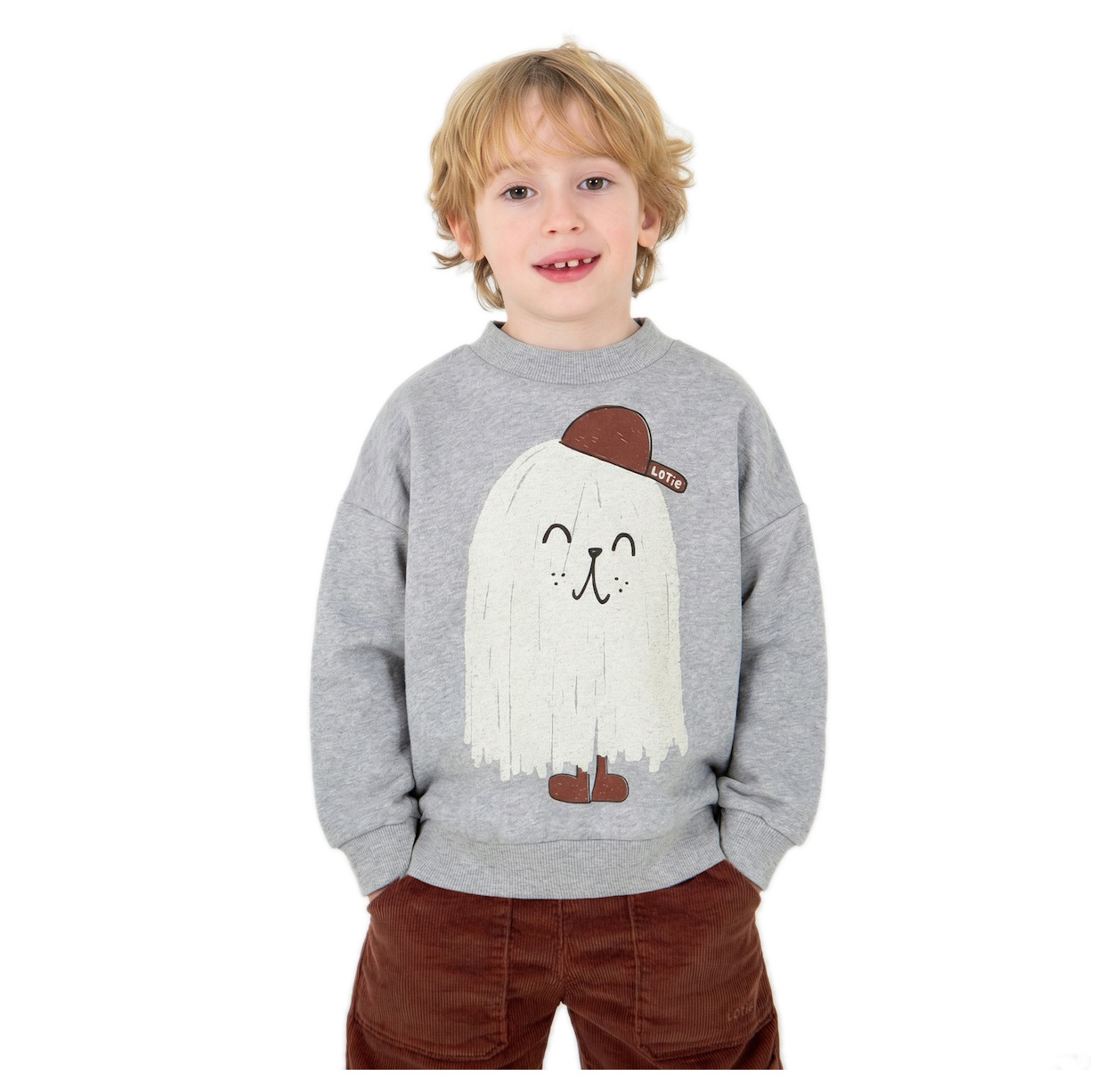 Lötiekids Sweatshirt Good Monster medium grey
