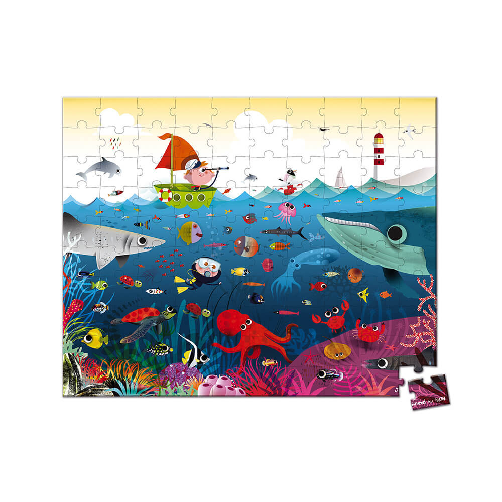 Janod Puzzle Unterwasseer 100 Teile