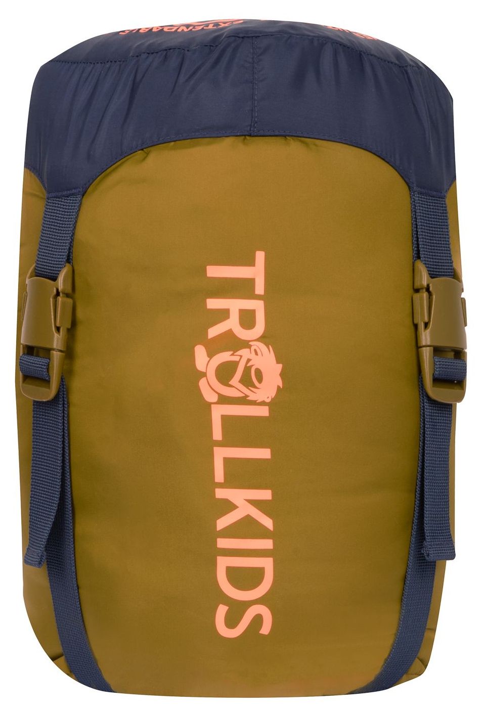 Trollkids Fjell Dreamer, extendable Schlafsack Spruce Green/Navy 160-190 x 68 x 45 cm, User height: 130-170 cm
