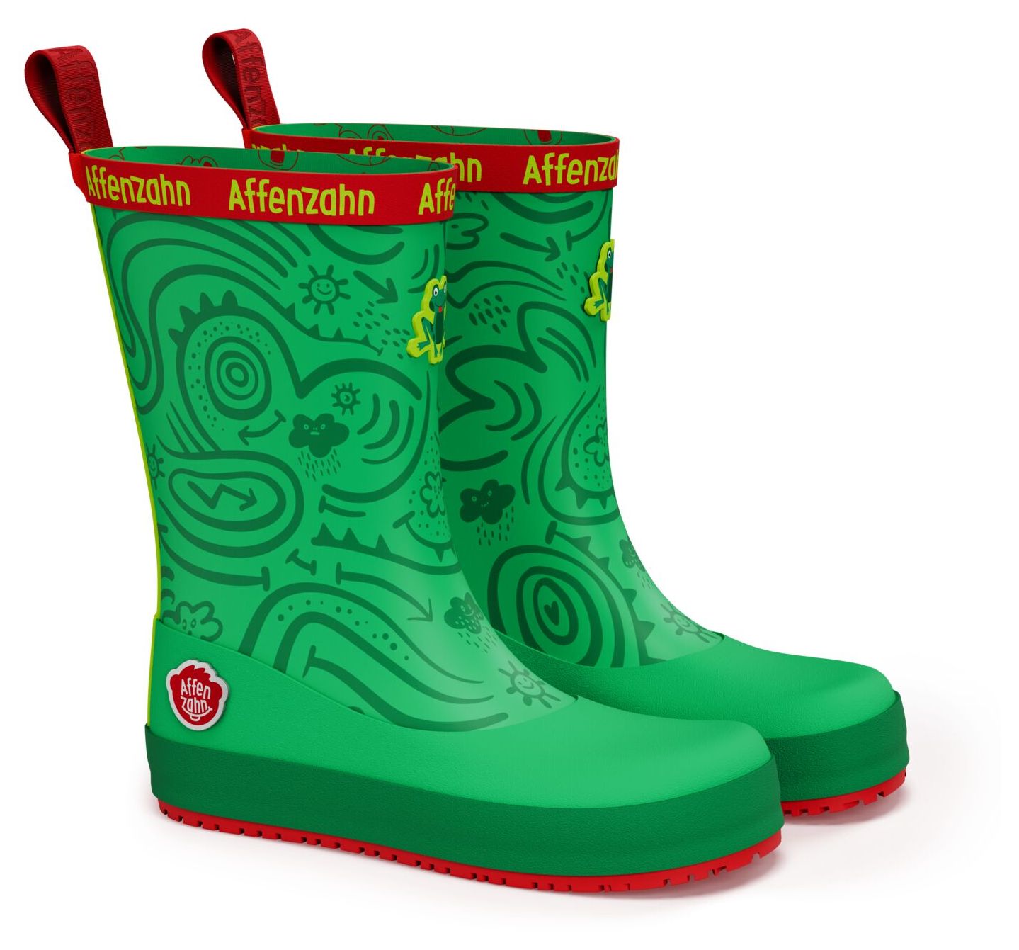 Affenzahn Gummistiefel Vegan Plashy Frosch grün