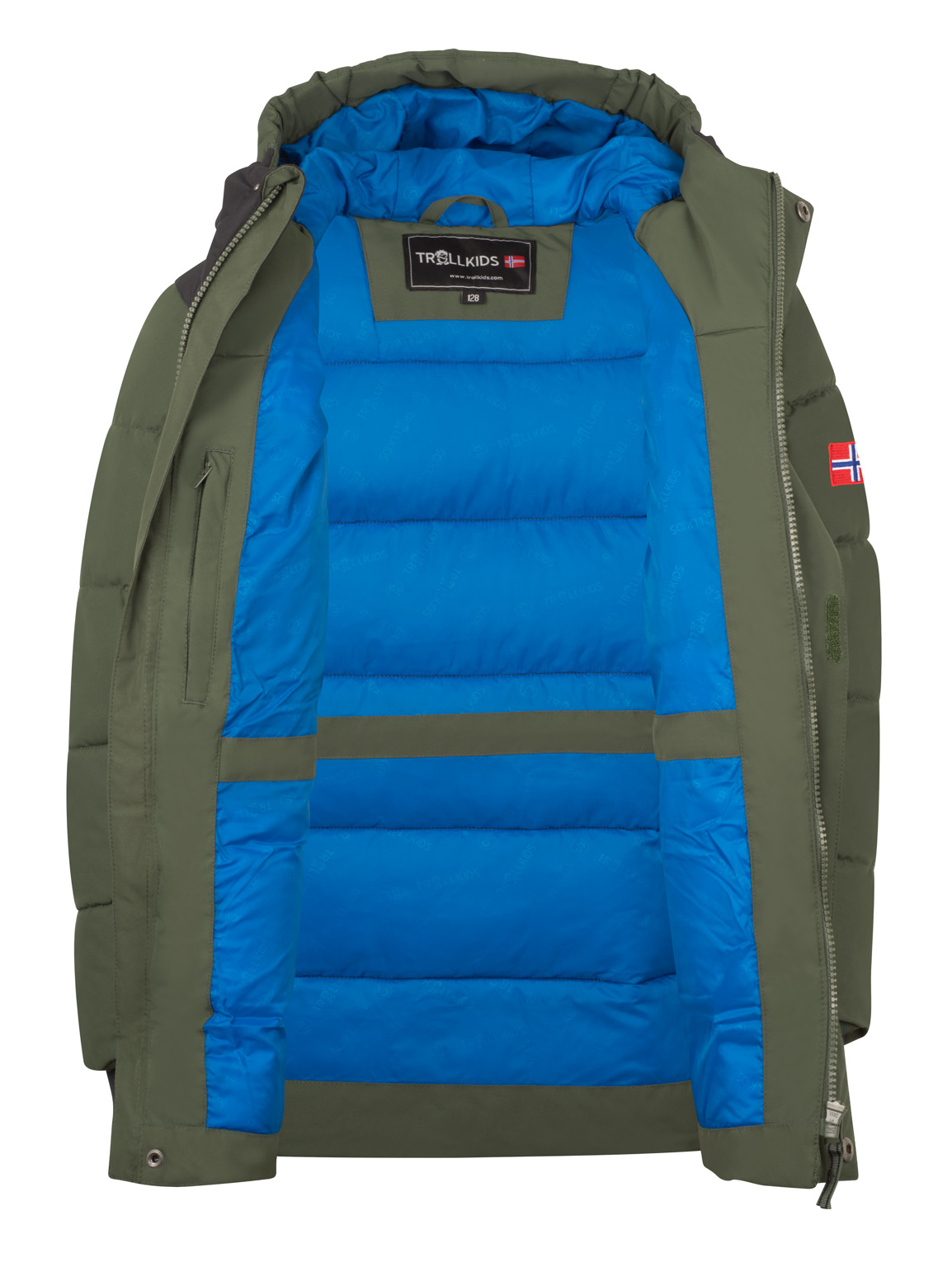 Trollkids Torsvag Parka Ivy Black/Elektric Blue