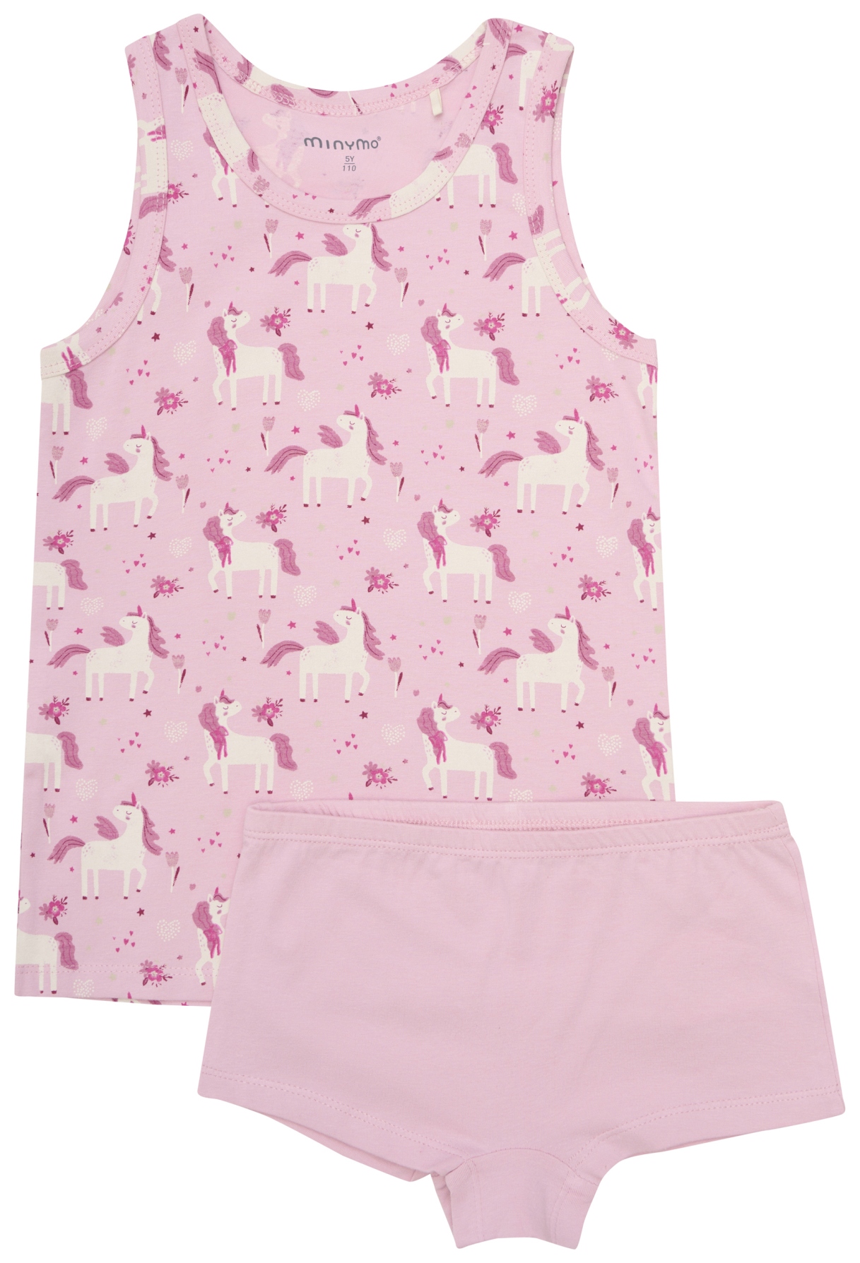 Minymo Girl Unterwäsche Set Einhorn mauve