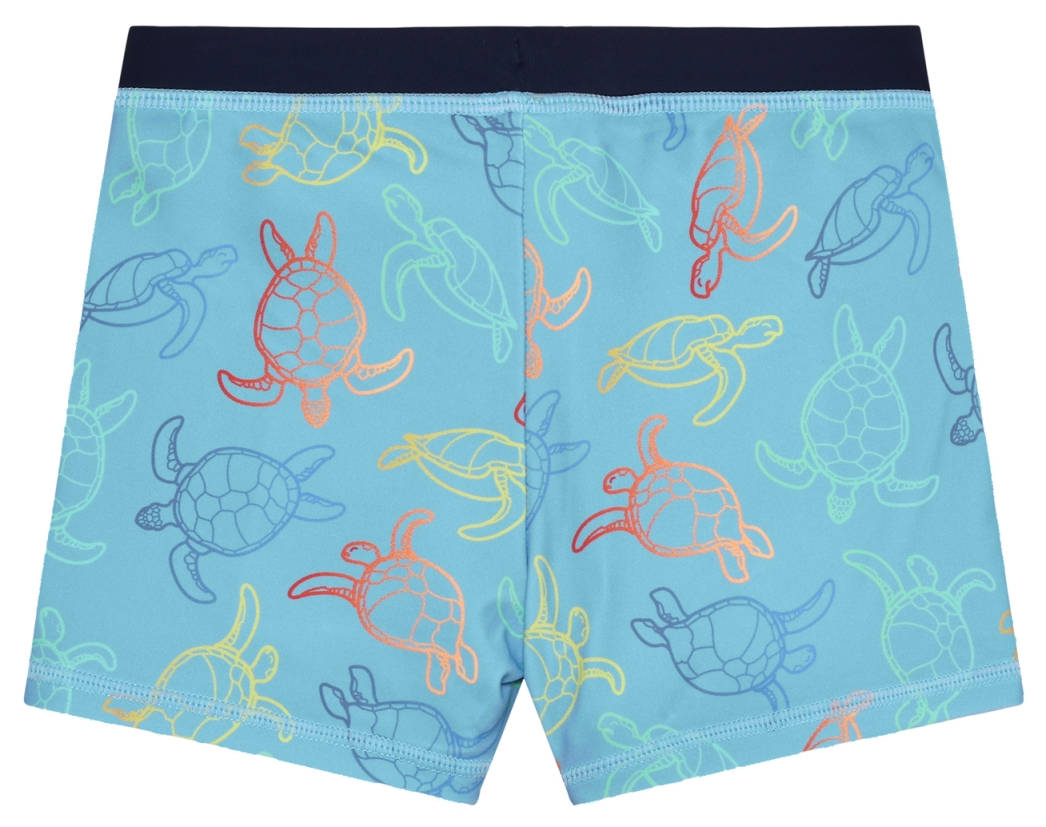 Color Kids Badehose Turtle AOP cerulean
