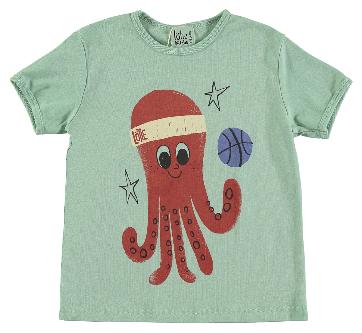 Lötiekids Retro Shirt Octopus Seagreen