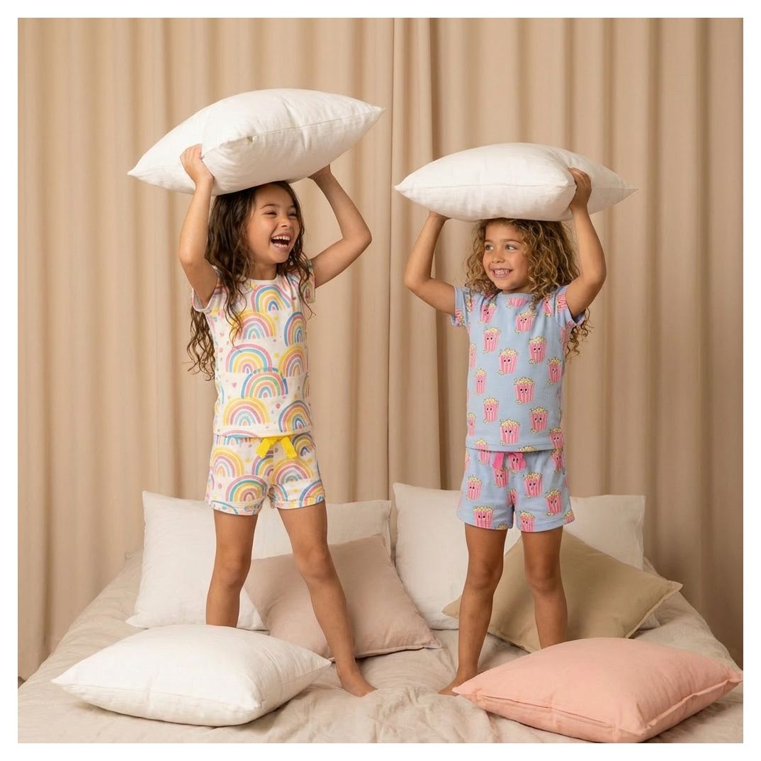 Someone Girl Pyjama kurz Rainbow ecru