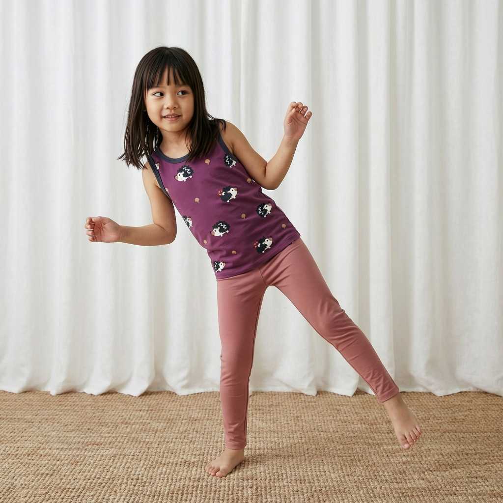 Maxomorra Leggings Sweat Solid Pink