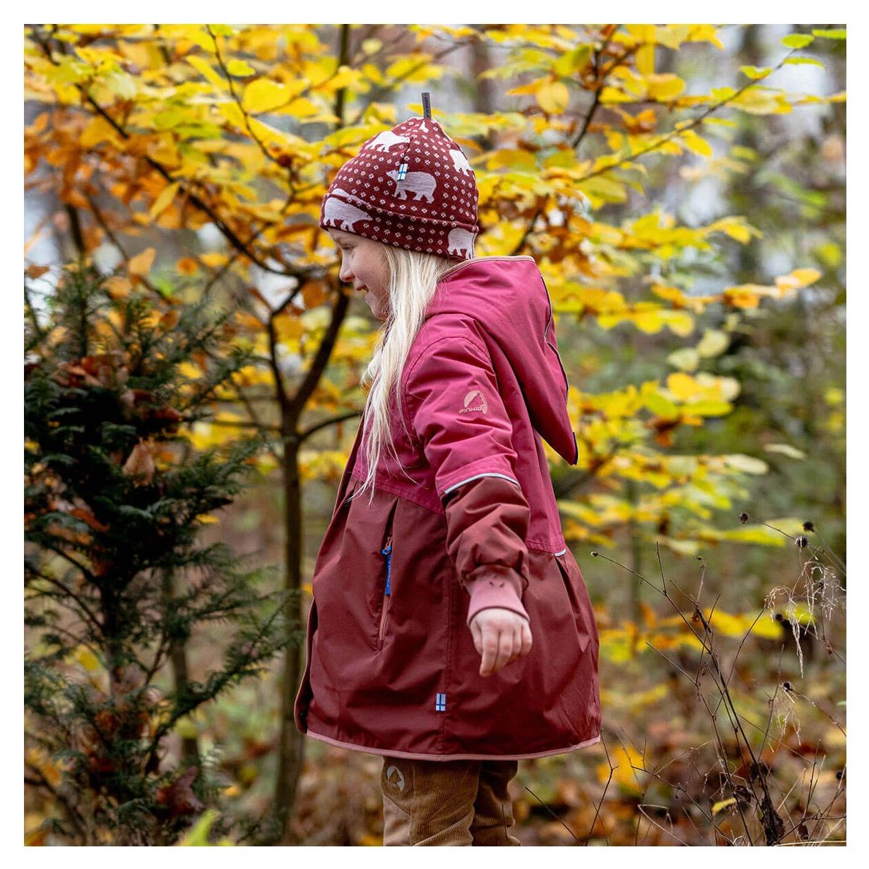 Finkid Girl Wintermantel Aina Mukka Berry/Peach