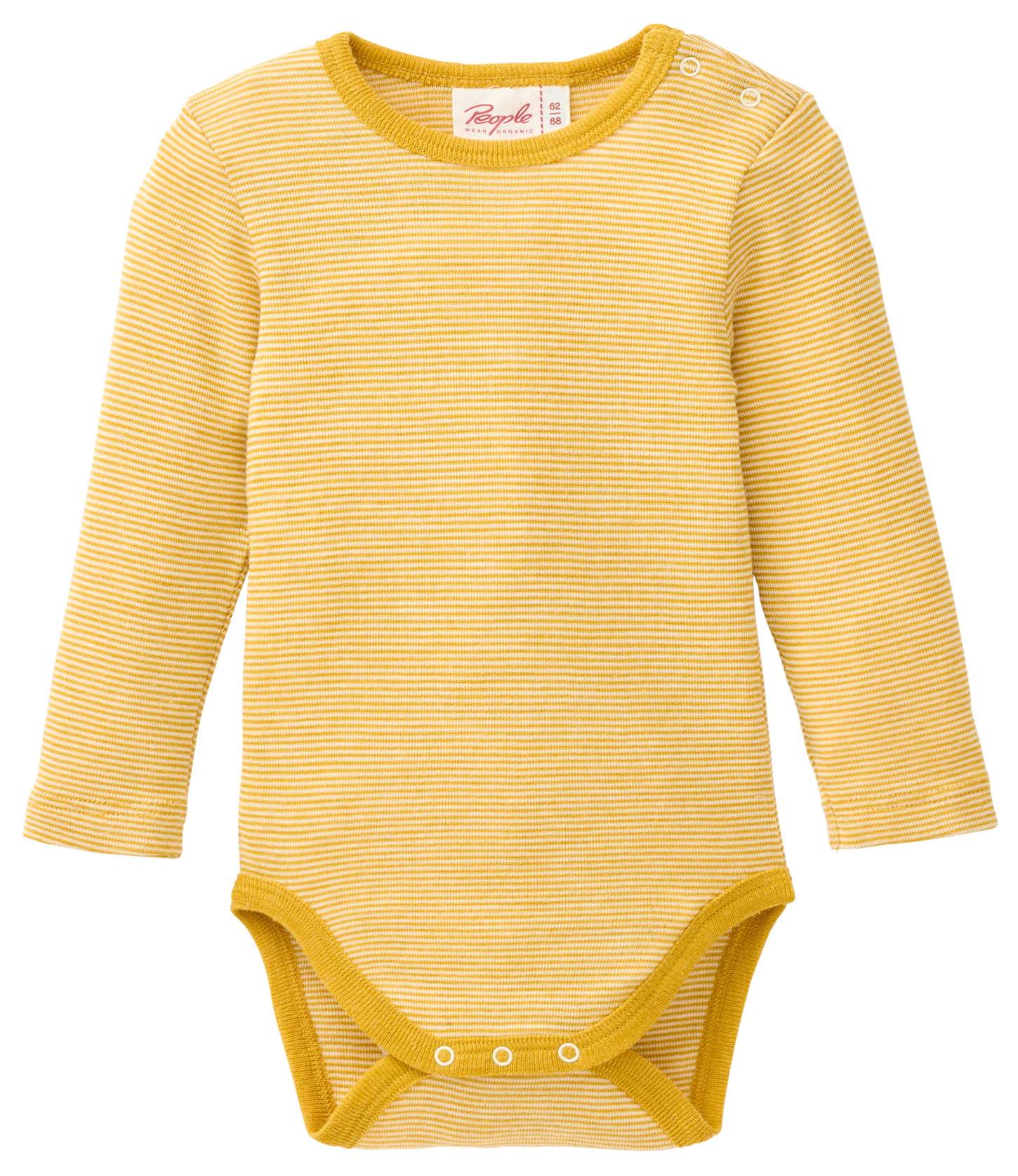 PWO Wolle-Seide Body lang Stripe mustard