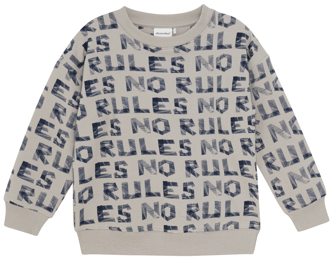 Minymo Boy Sweatshirt NoRules AOP tan