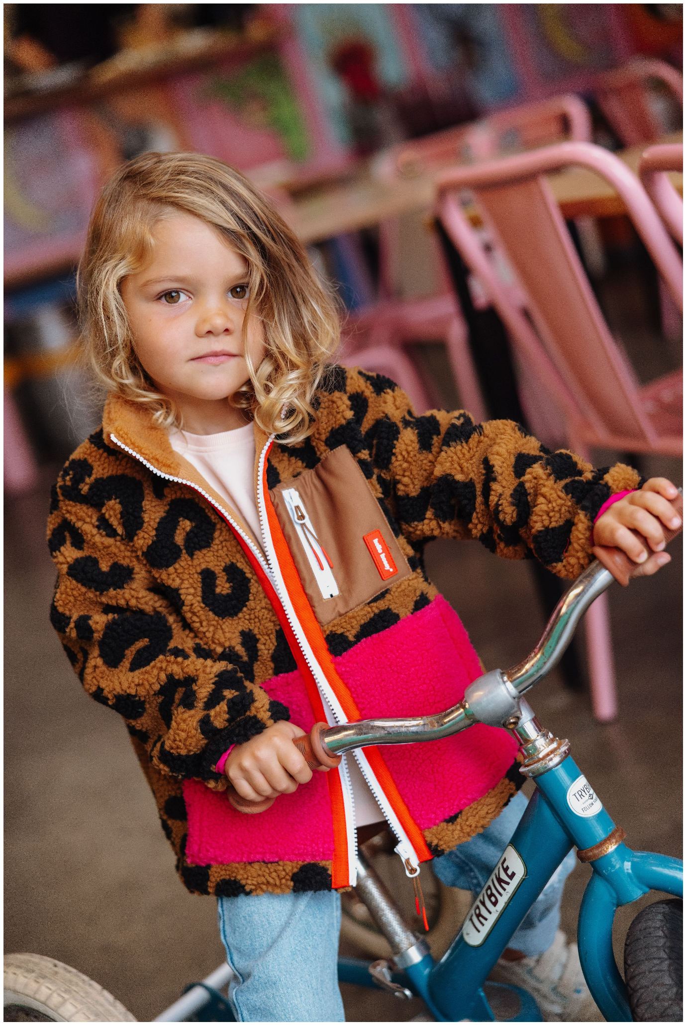 Hello Hossy Teddyfleecejacke Polar Leopard