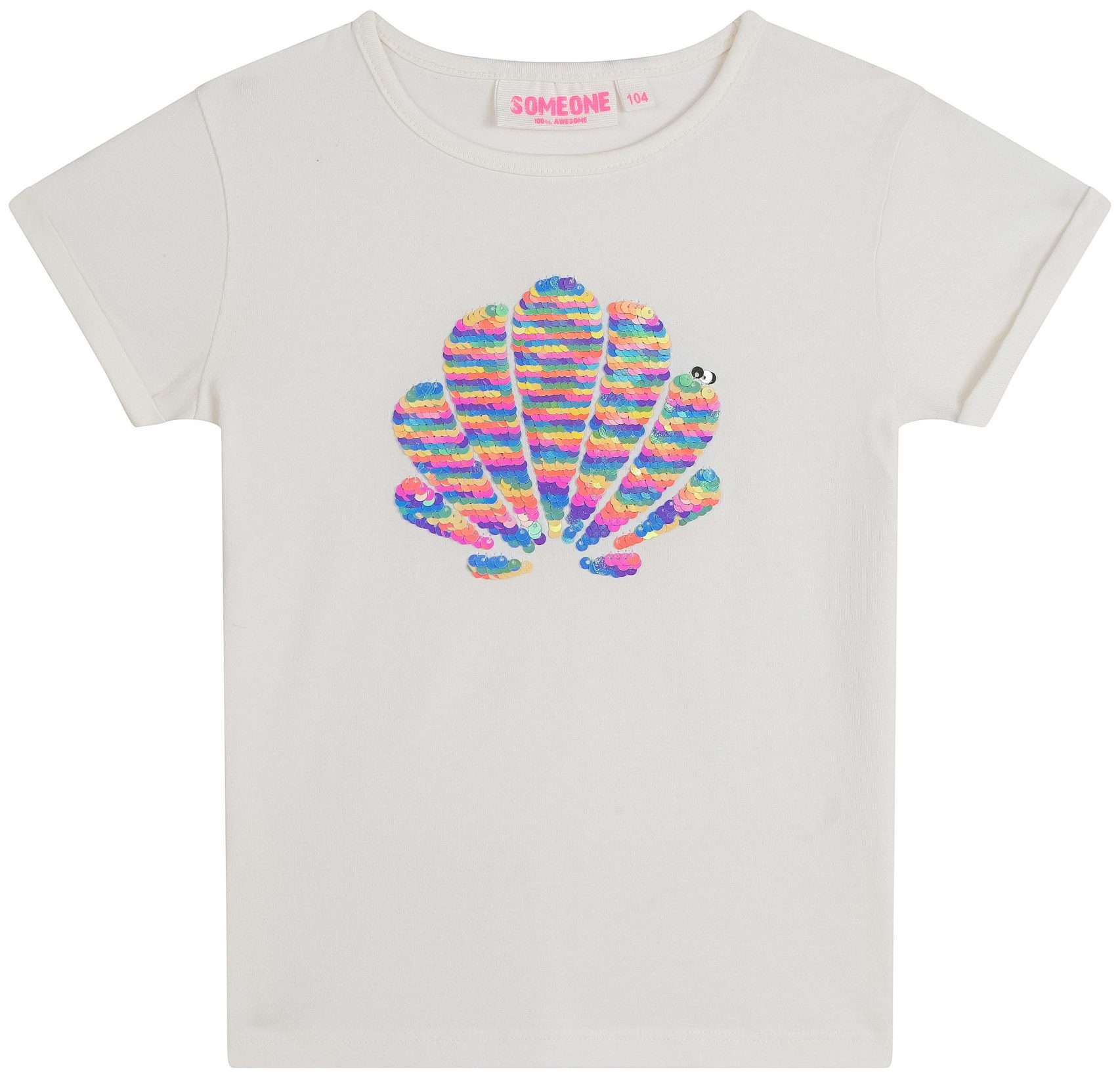 Someone Girl Kurzarmshirt Muschel ecru