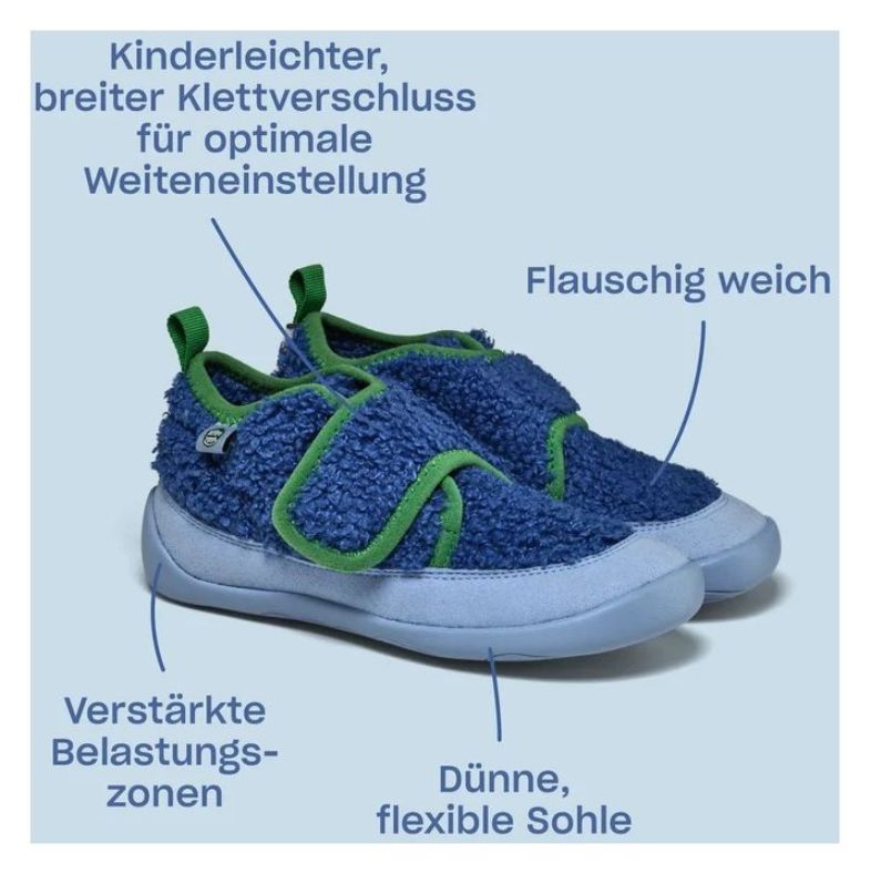 Affenzahn Slipper Hausschuhe Vegan Fleecy Paradiesvogel