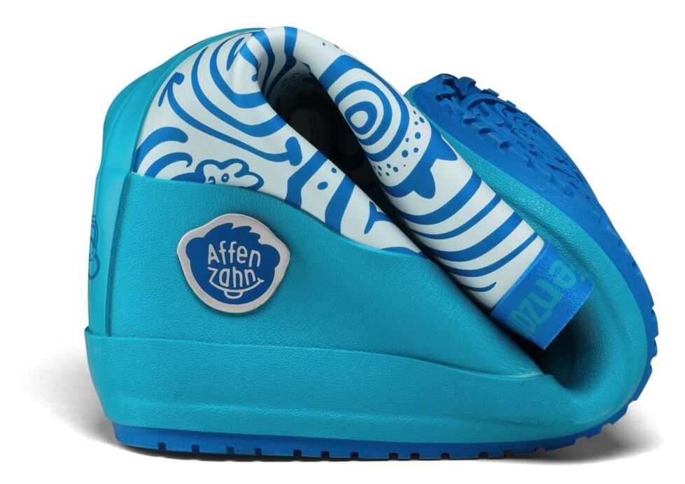 Affenzahn Gummistiefel Vegan Plashy Hai blau
