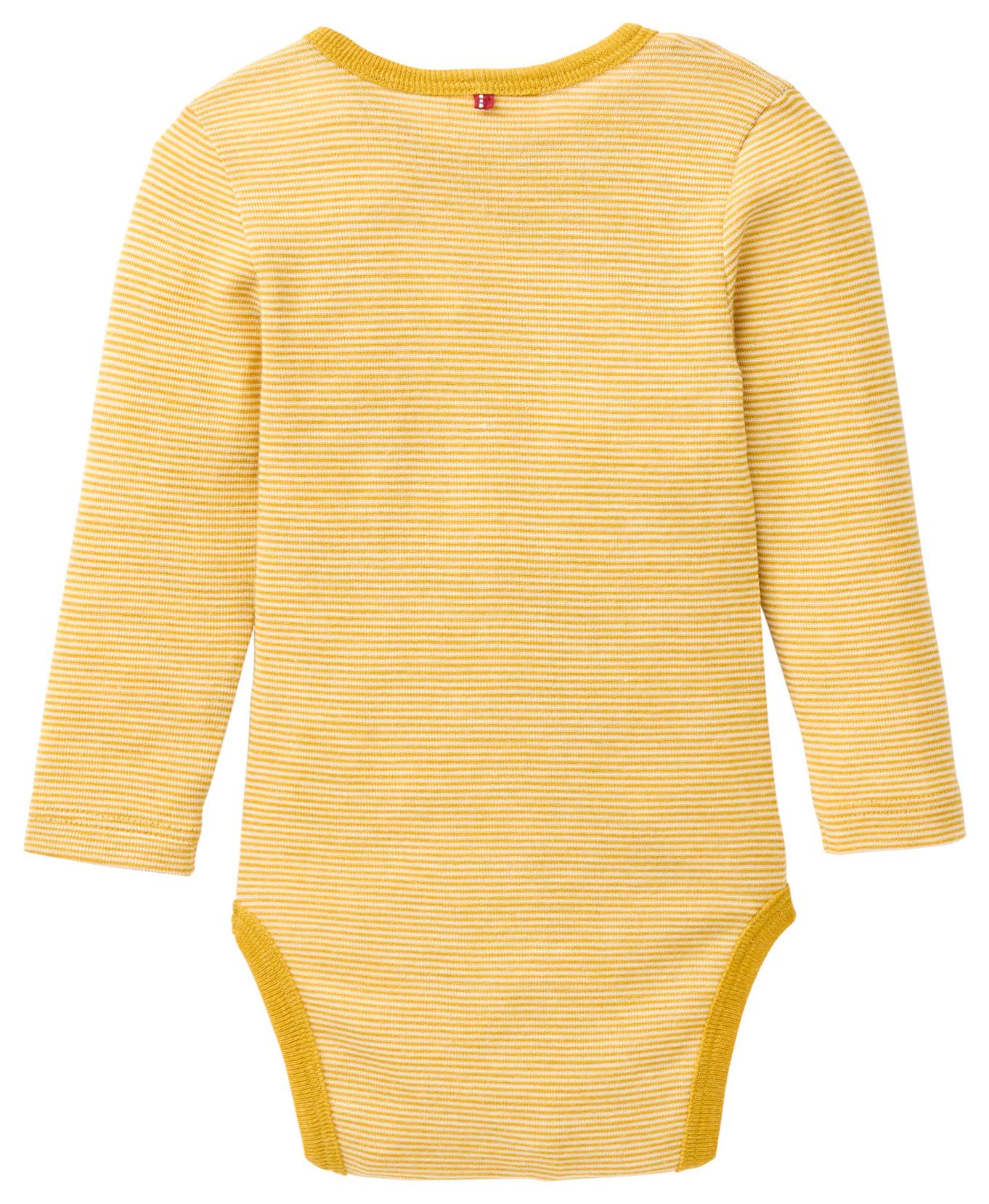 PWO Wolle-Seide Body lang Stripe mustard