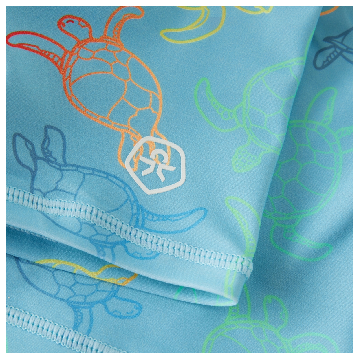 Color Kids Badehose Turtle AOP cerulean