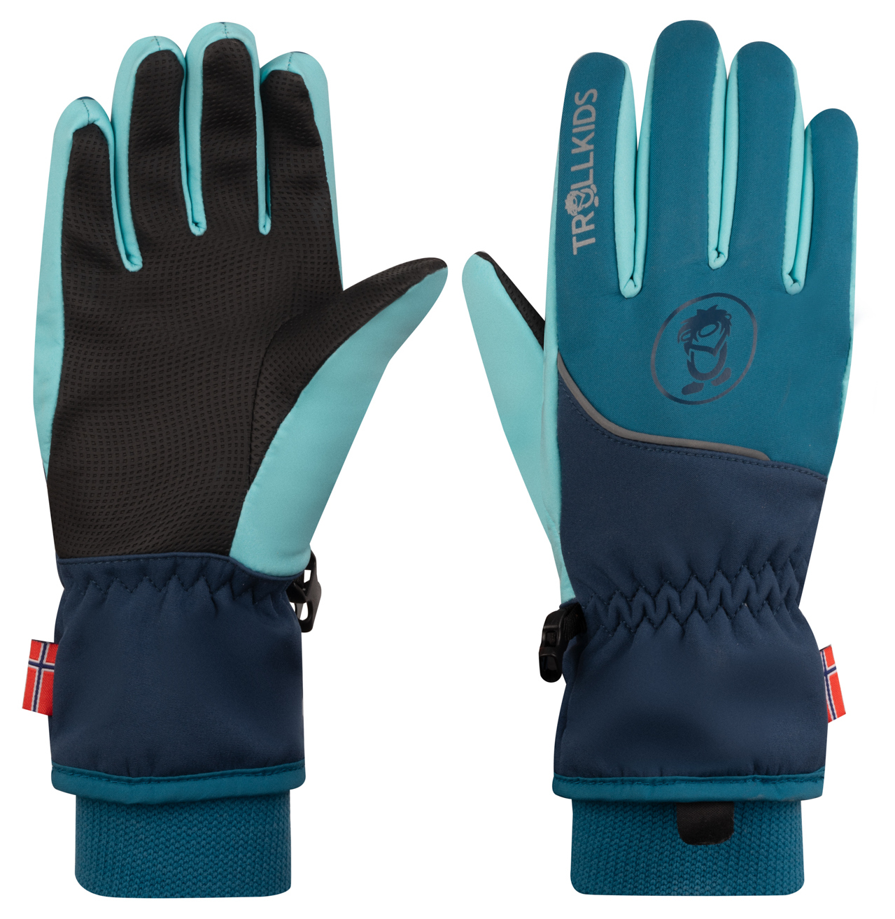Trollkids Trolltunga Softshell Glove Dark Marine/Mystic Blue