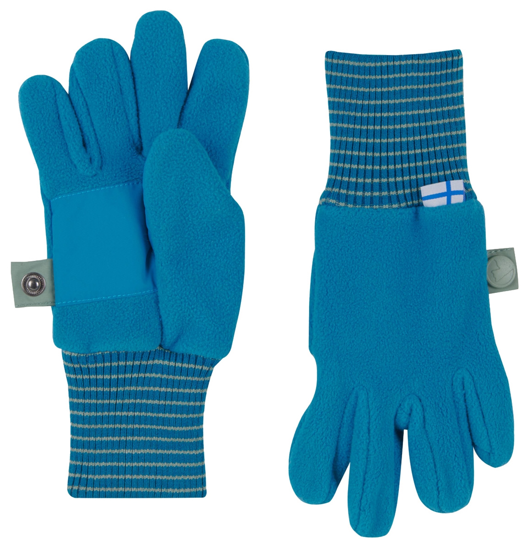 Finkid Fleece Fingerhandschuhe SORMIKAS Mosaik/Green Bay