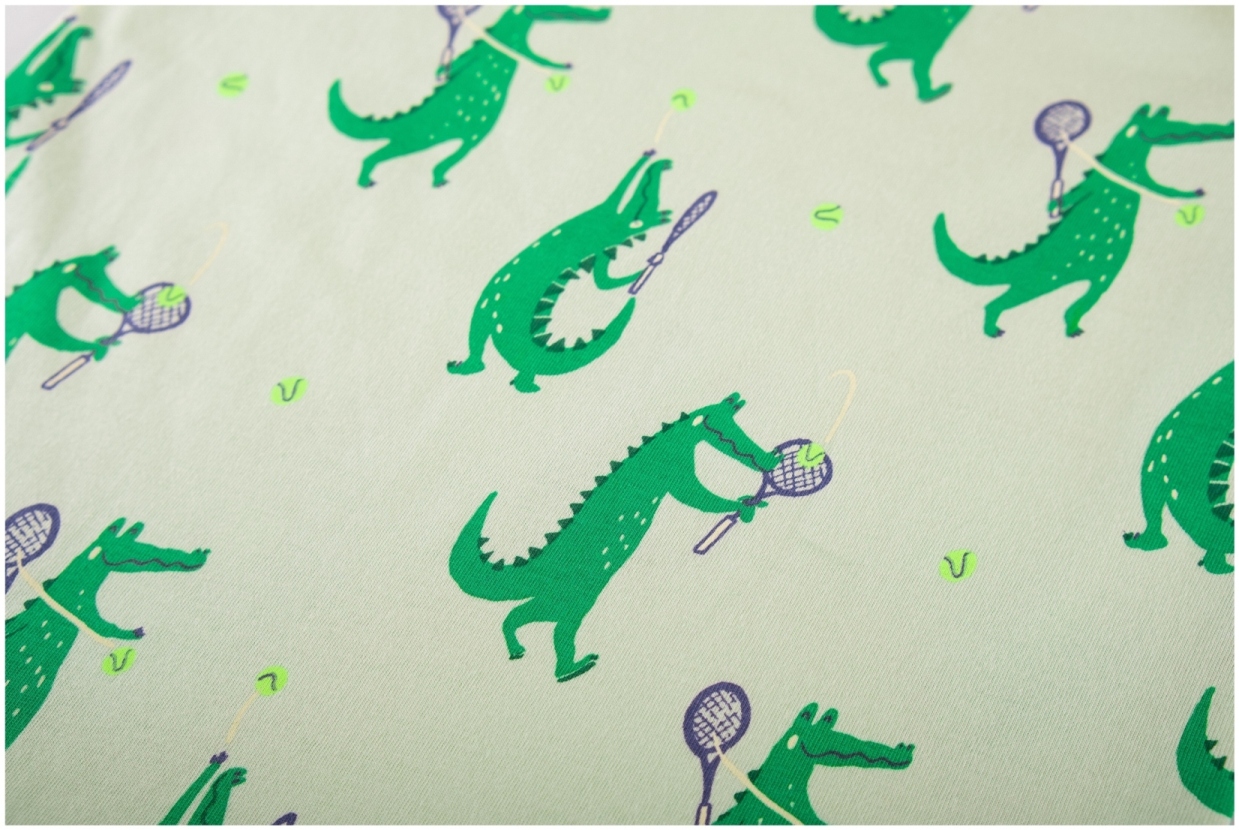Someone Boy Pyjama kurz Krokodil mint