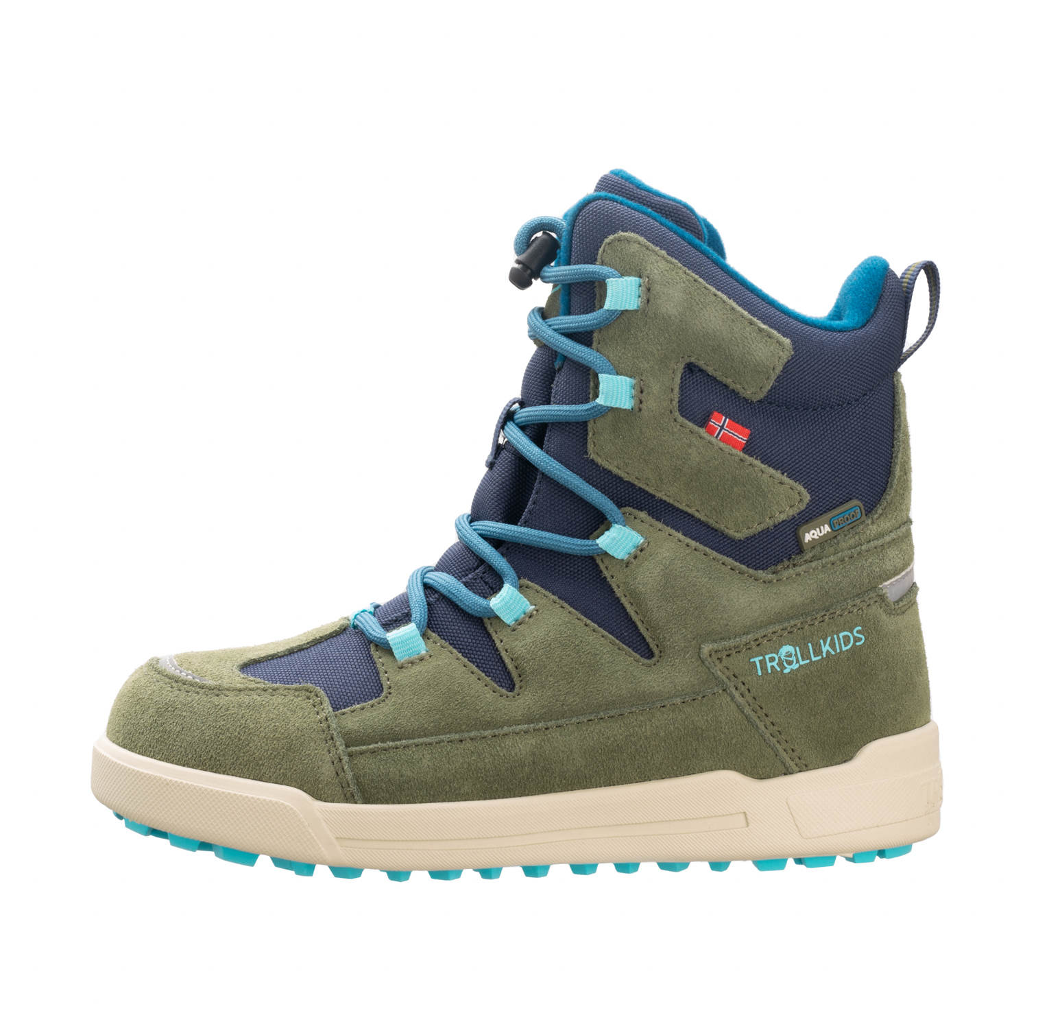 Trollkids Finnmark Winter Boots Pine Green/Mystic Blue