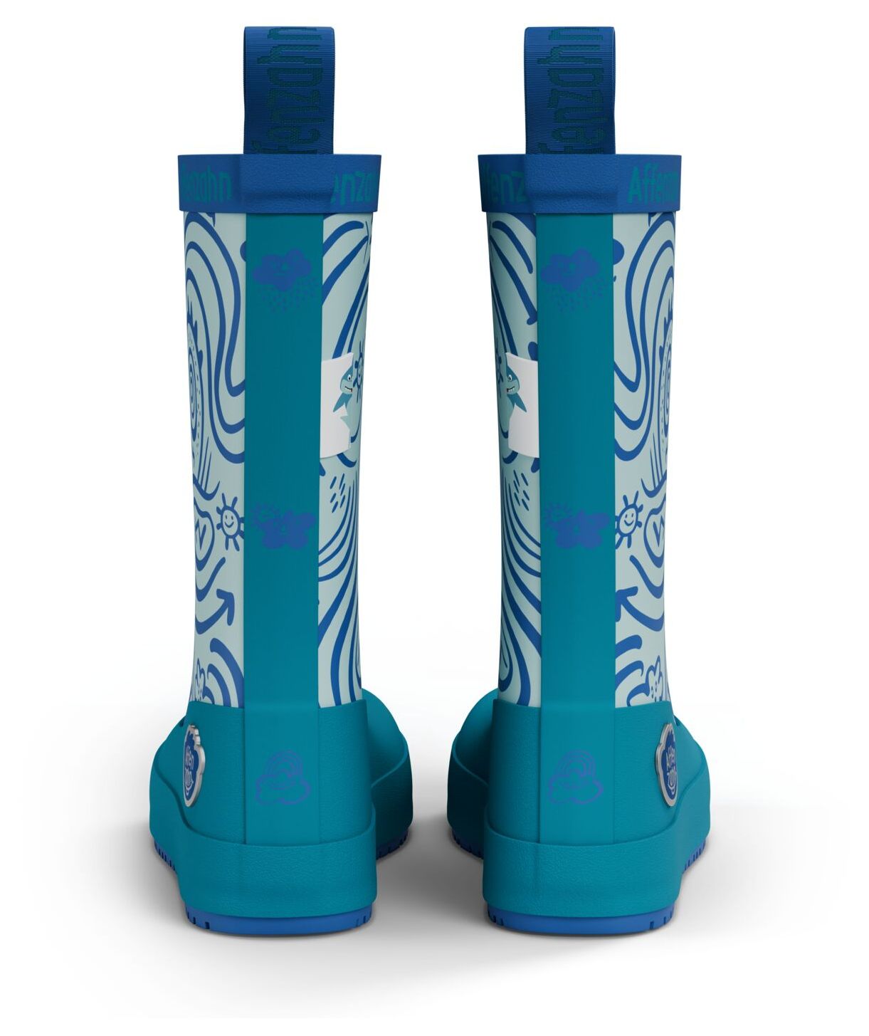 Affenzahn Gummistiefel Vegan Plashy Hai blau