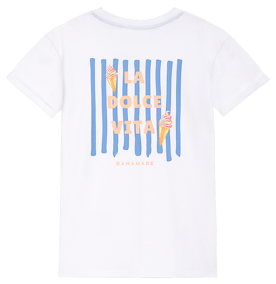 Danamade Kurzarmshirt La Dolce white