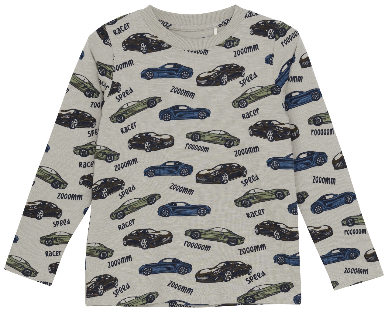 Minymo Boy Langarmshirt Cars AOP tan
