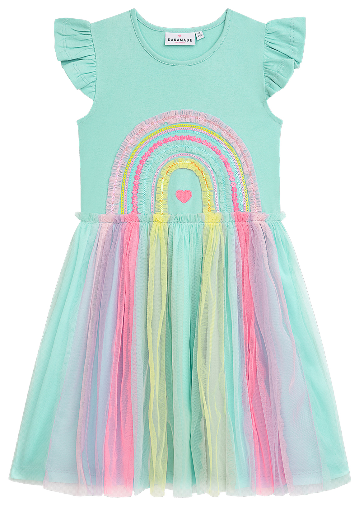 Danamade Kleid Woven Rainbow turquoise