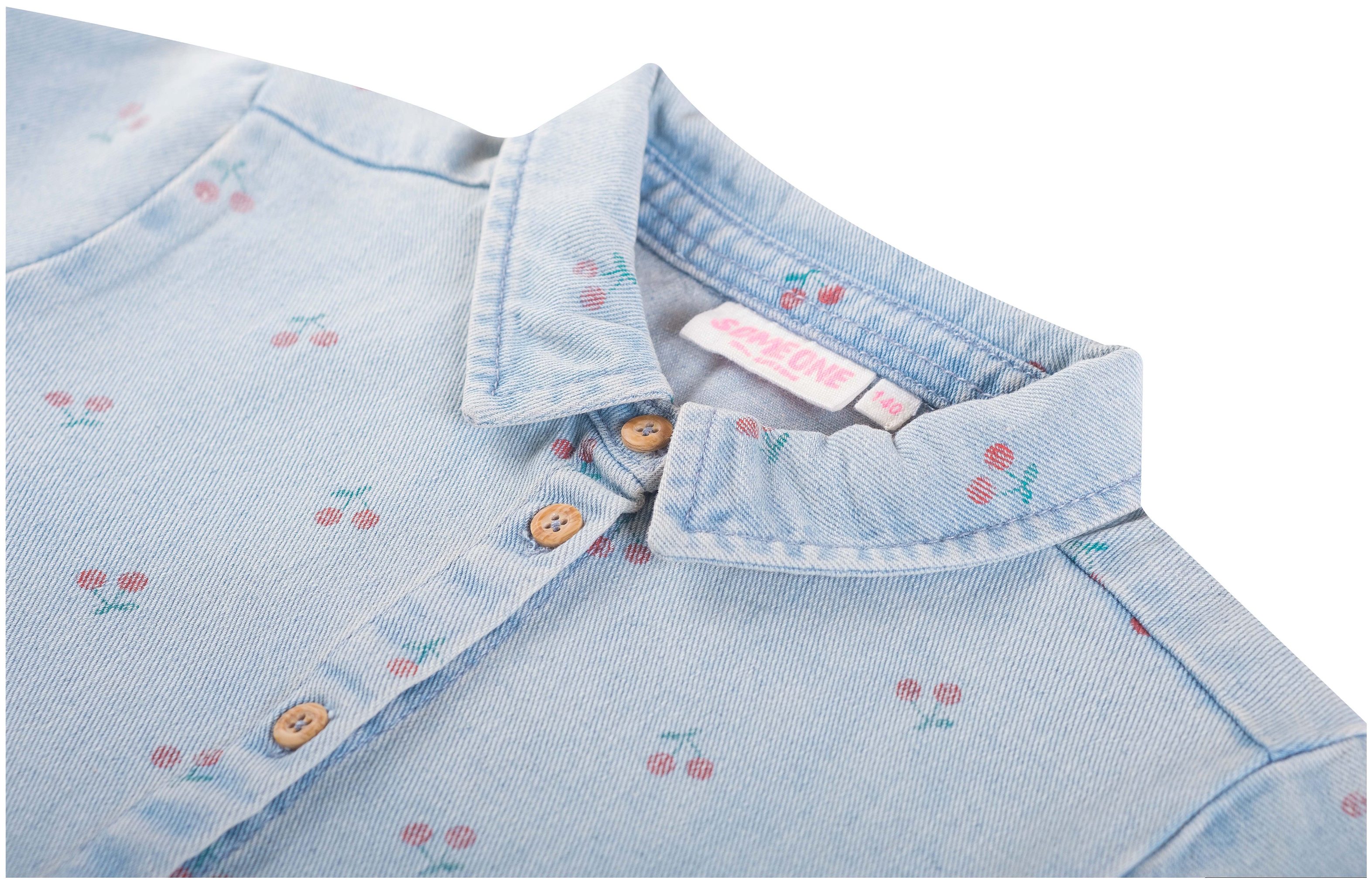 Someone Kleid langarm Cherry denim blue