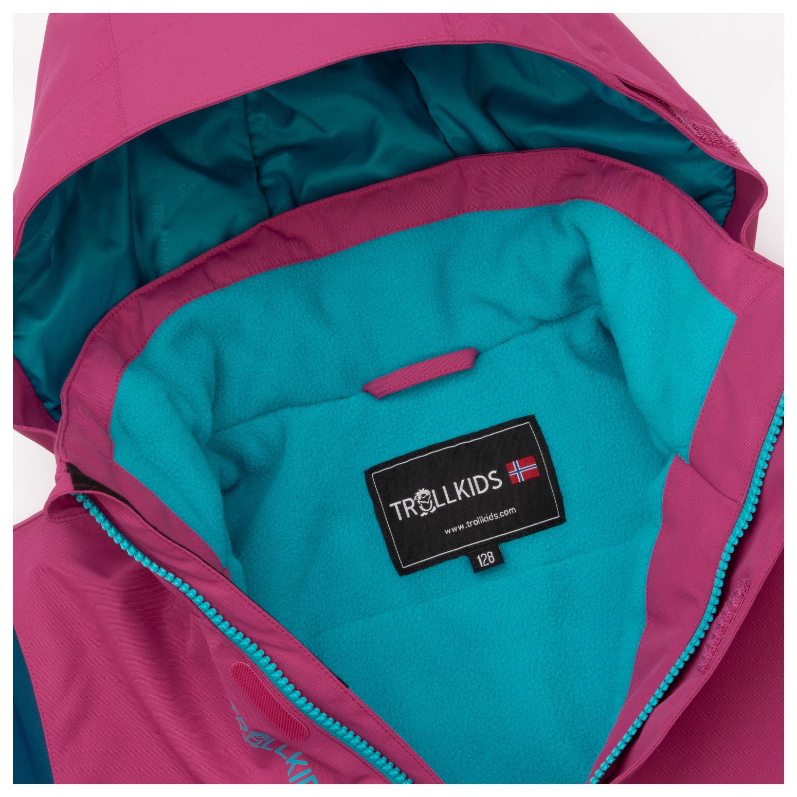Trollkids Hallingdal Schneeanzug Dark Turquoise Bright Berry
