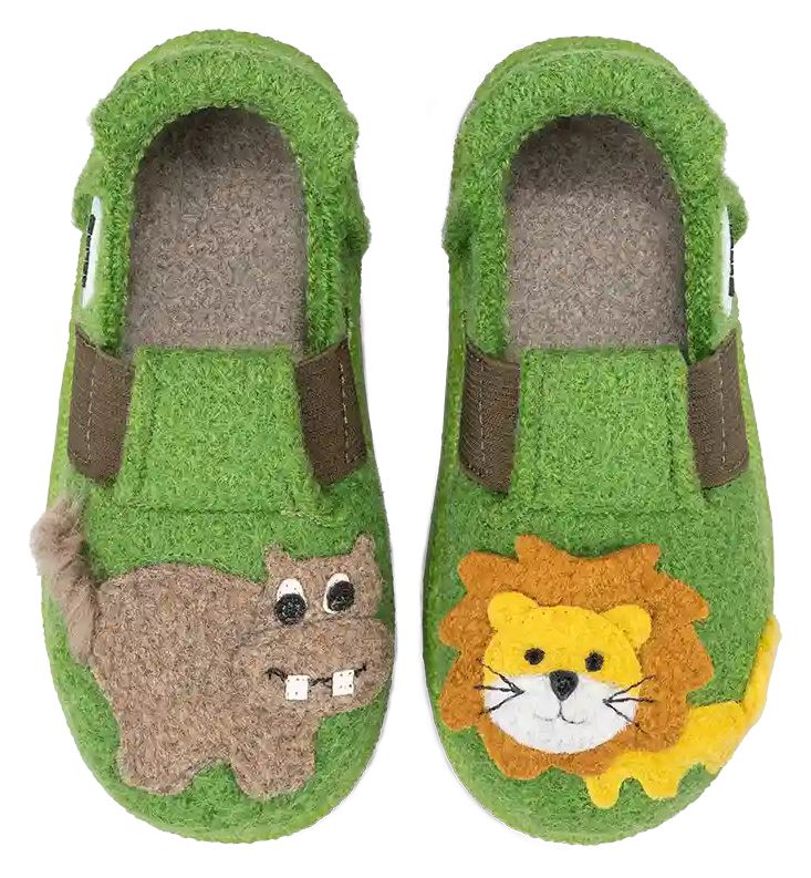 Nanga Hausschuhe Schurwolle Jungle Kings 2.0 grün