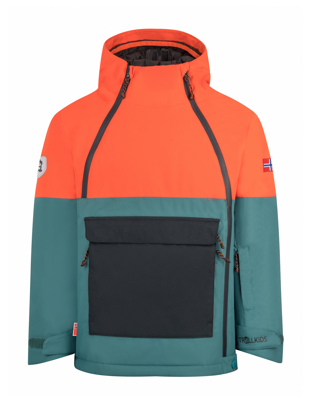 Trollkids Eikedalen Winterjacke Stormy Blue/Flame Orange