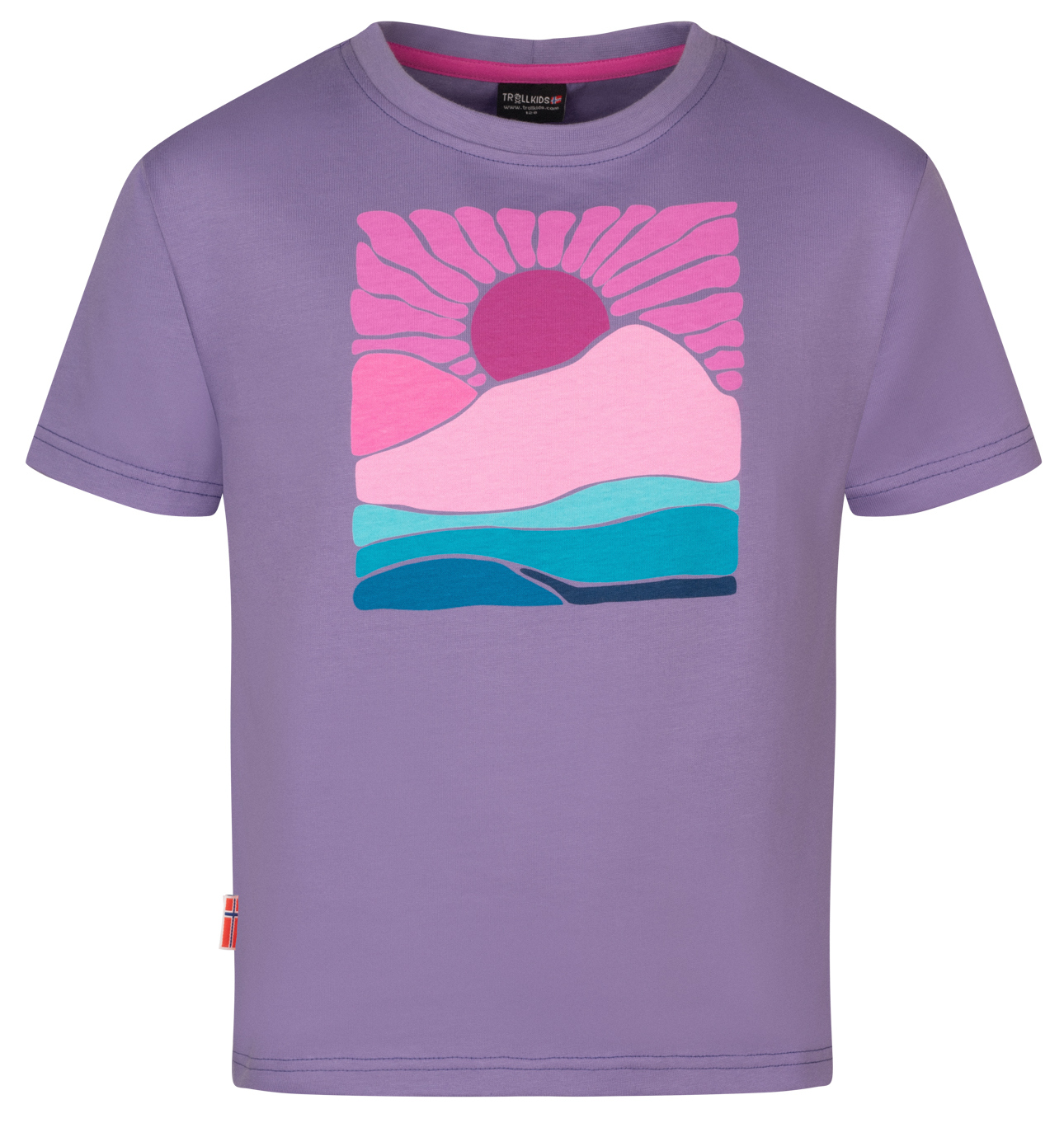 Trollkids Girls Falketind T UV-Shirt 30+ lilac