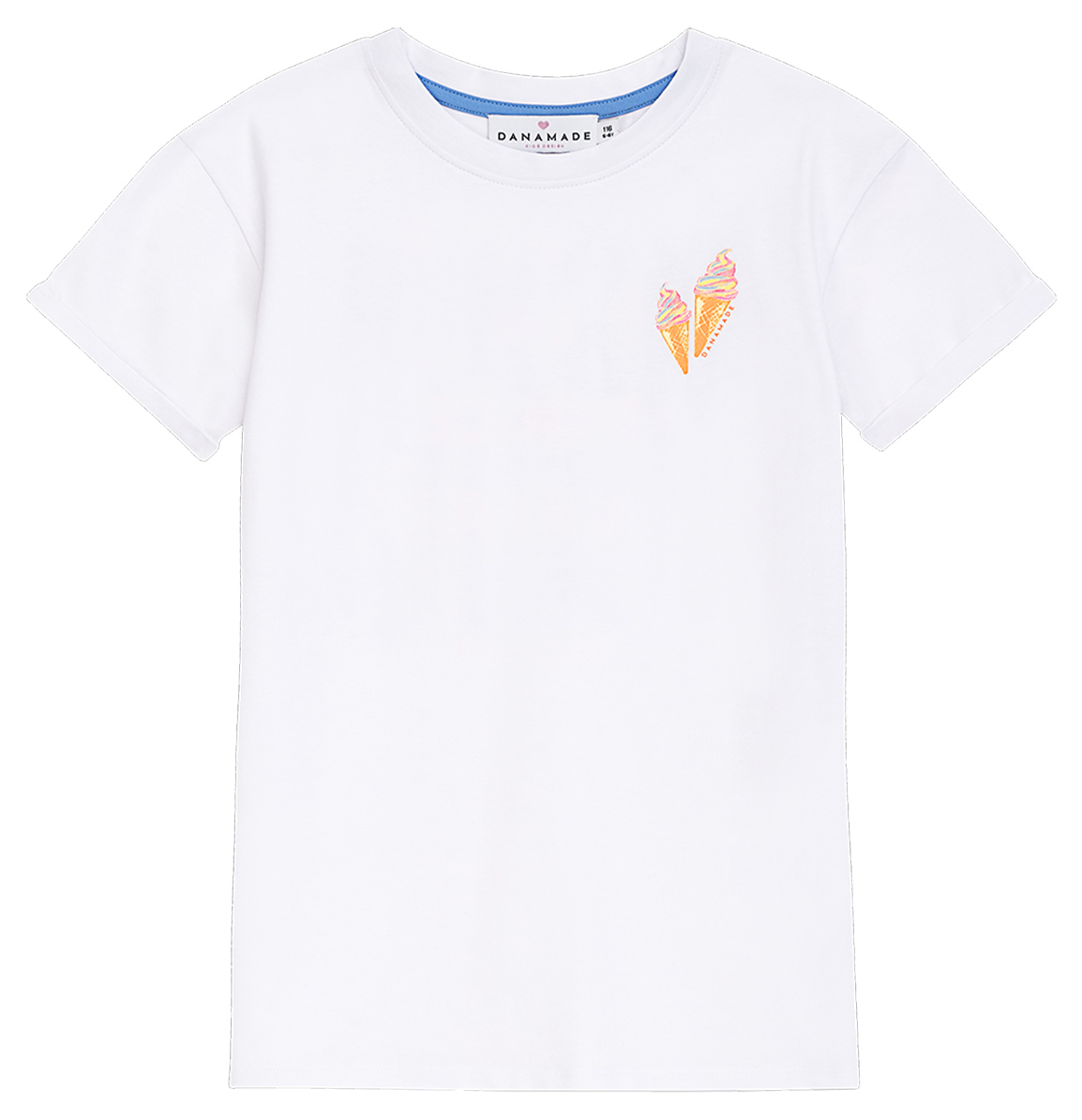 Danamade Damen Kurzarmshirt Icecream white