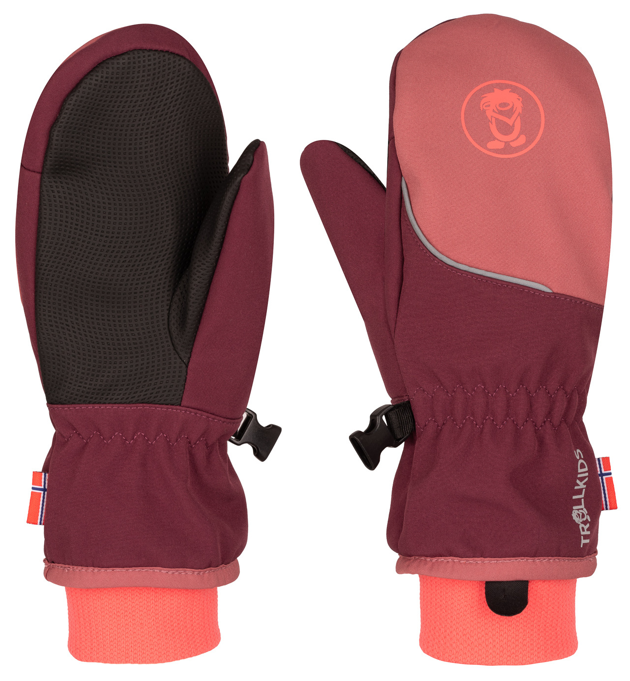 Trollkids Trolltunga Softshell Mitten Deep Ruby
