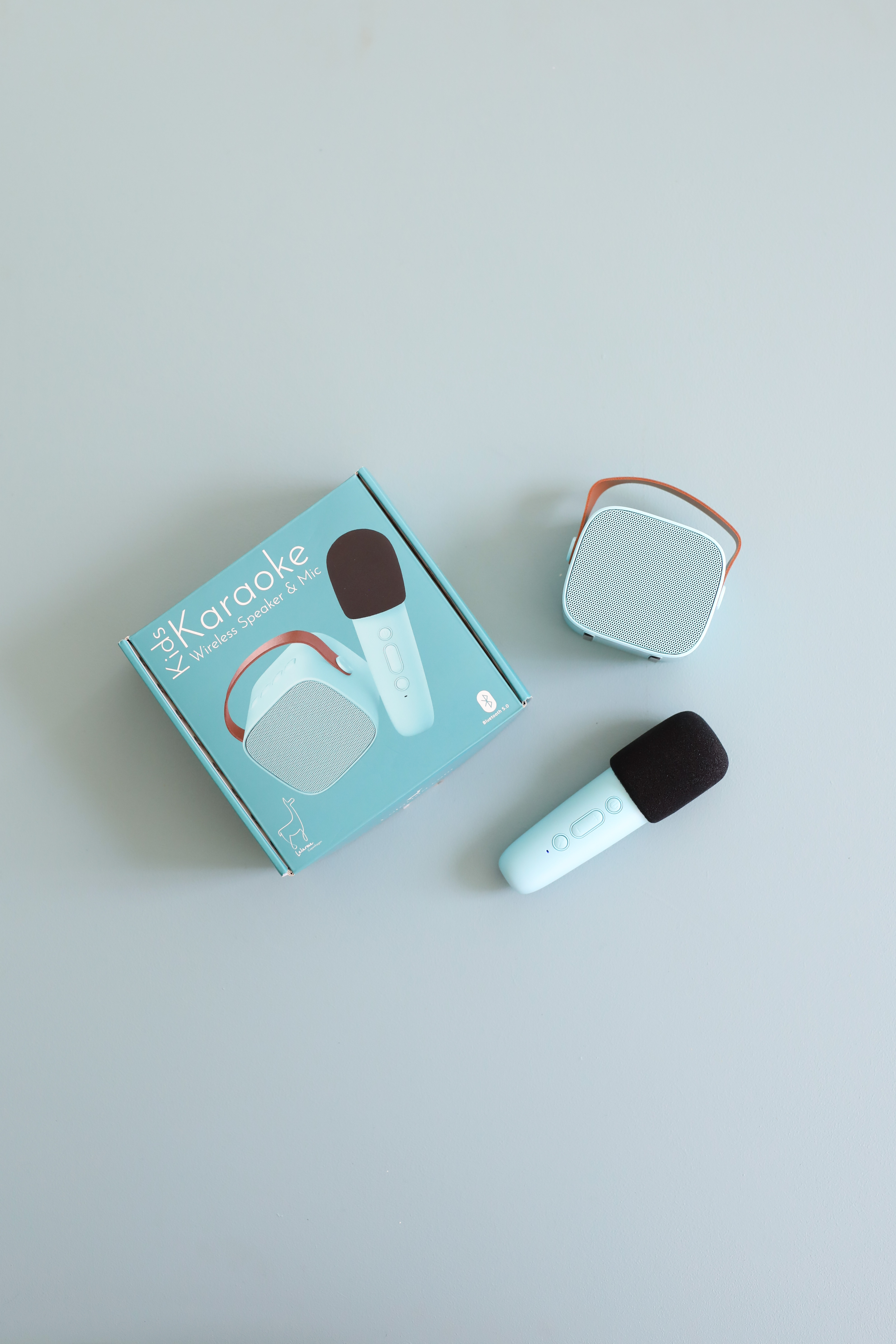 Lalarma Karaoke kabelloses Mikrofon mit Musikbox blue