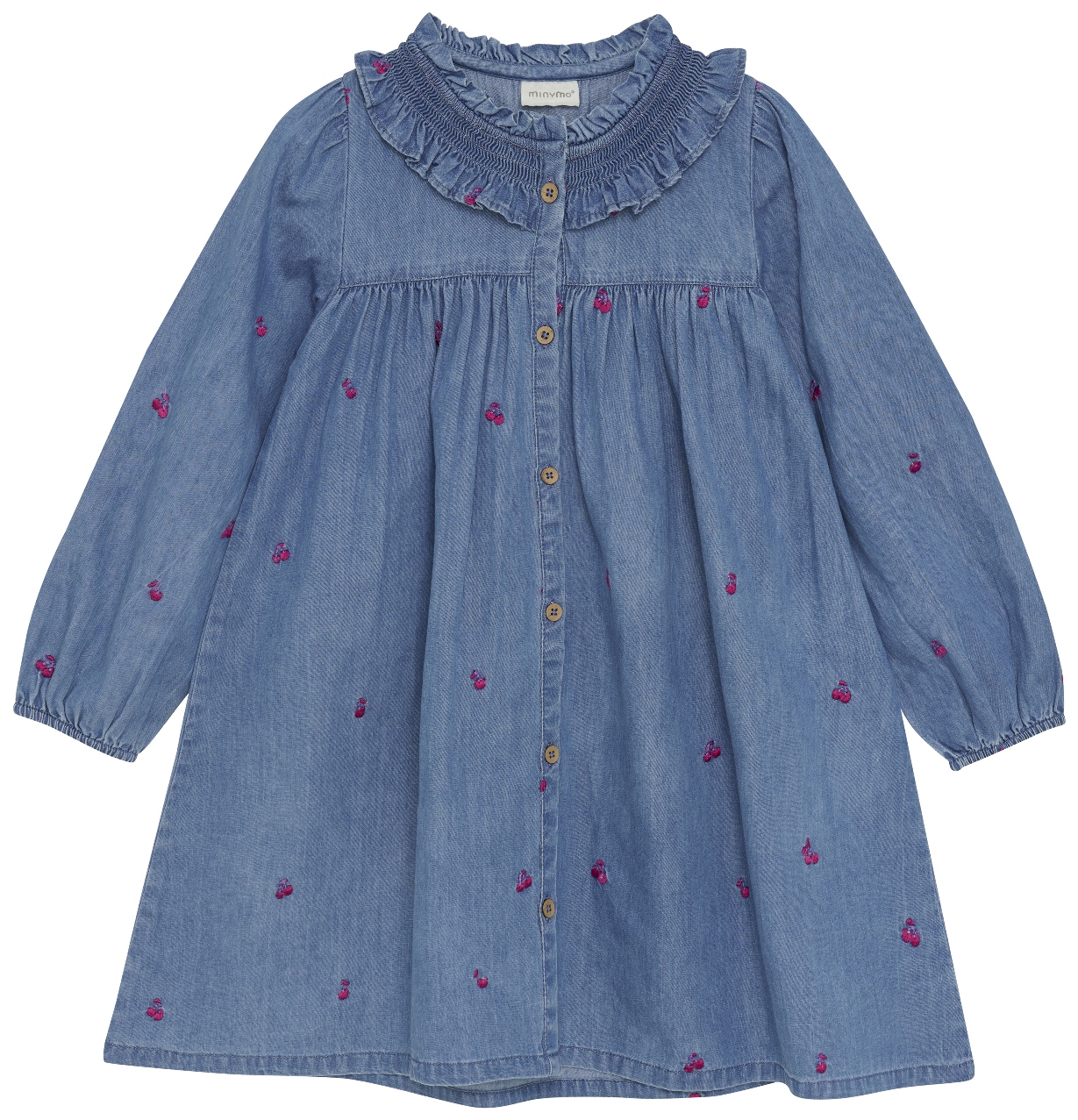 Minymo Kleid langarm blue