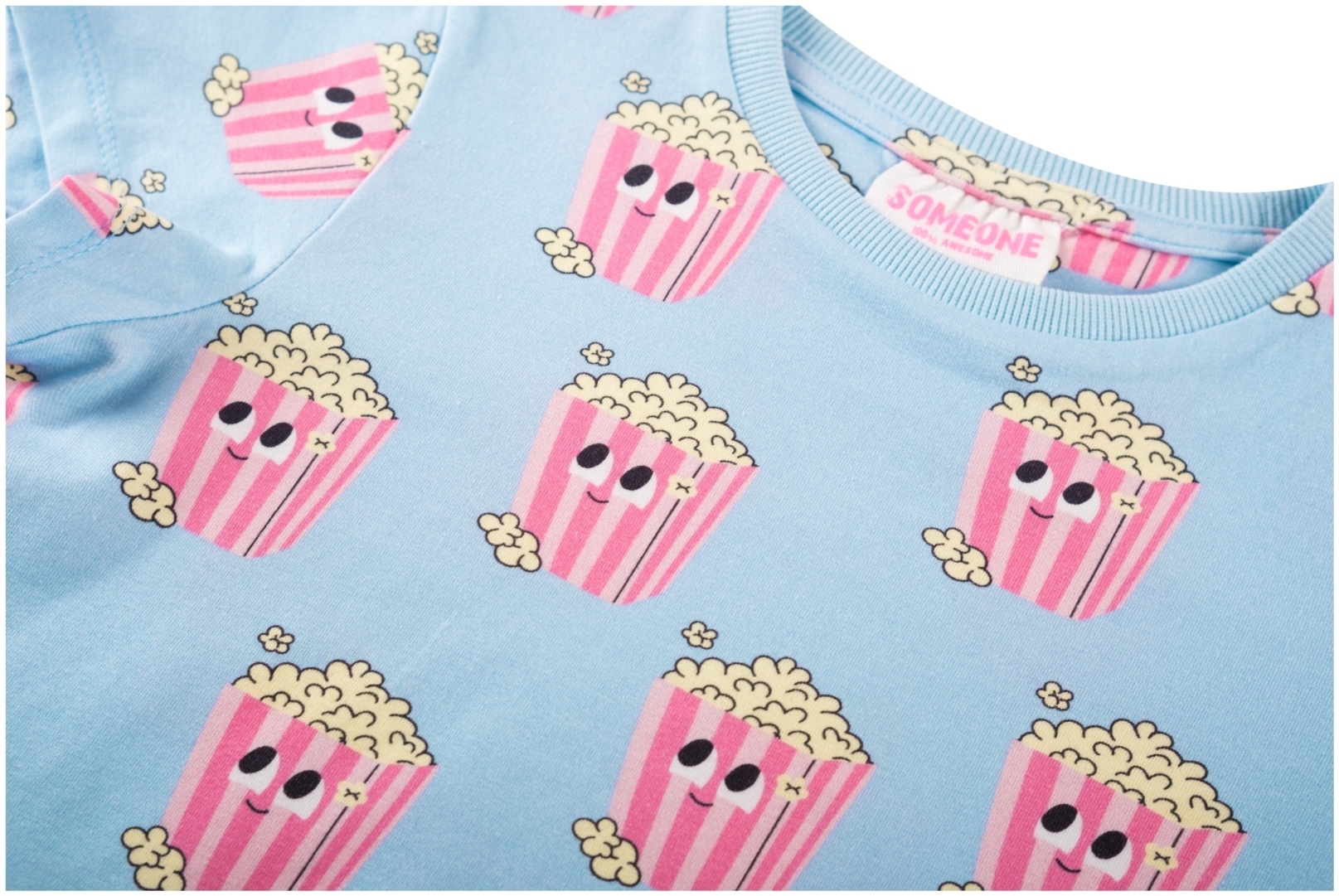 Someone Girl Pyjama kurz Popcorn blue