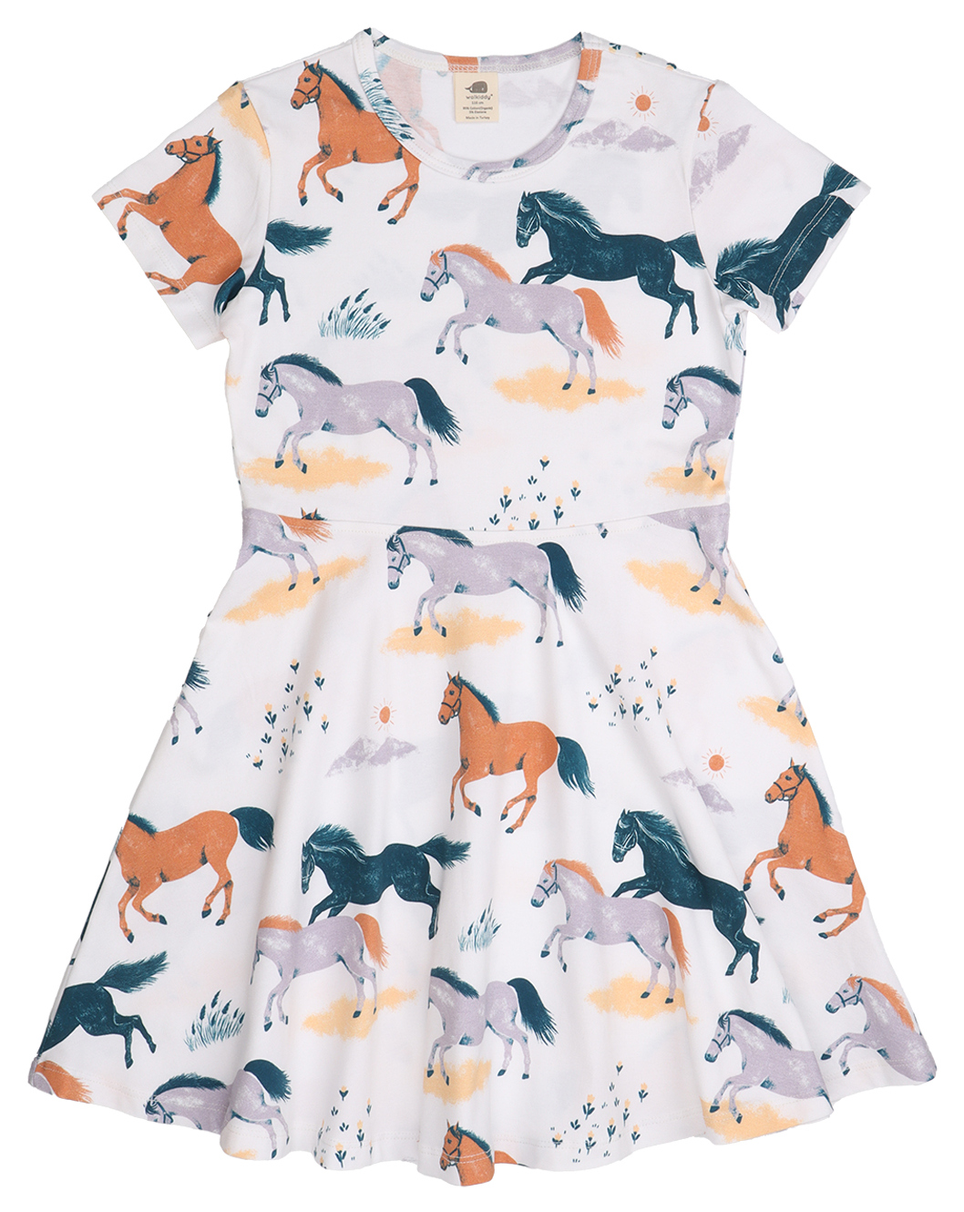 Walkiddy Kleid Happy Horses-Flared